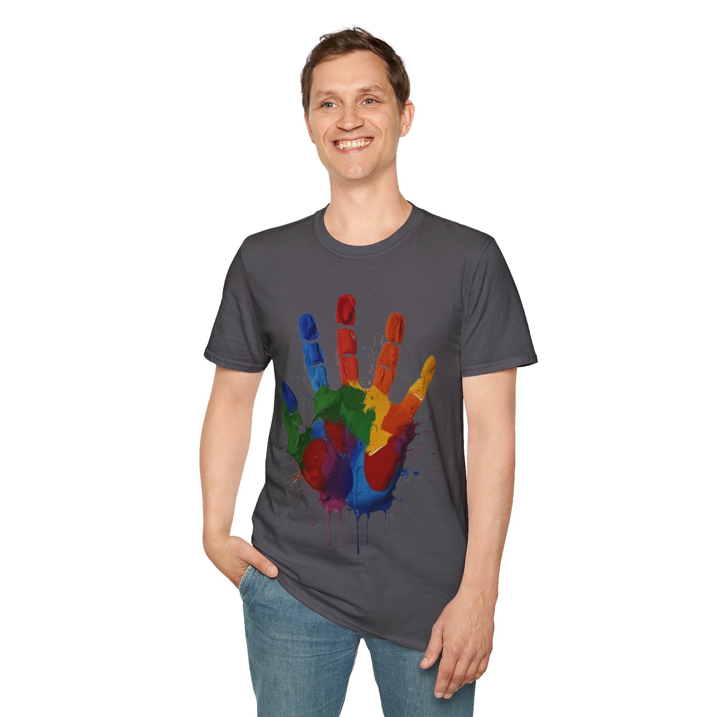 Colourful Messy Fingerprint - Unisex T-Shirt