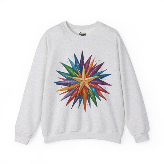 Multicoloured Star - Unisex Crewneck Sweatshirt