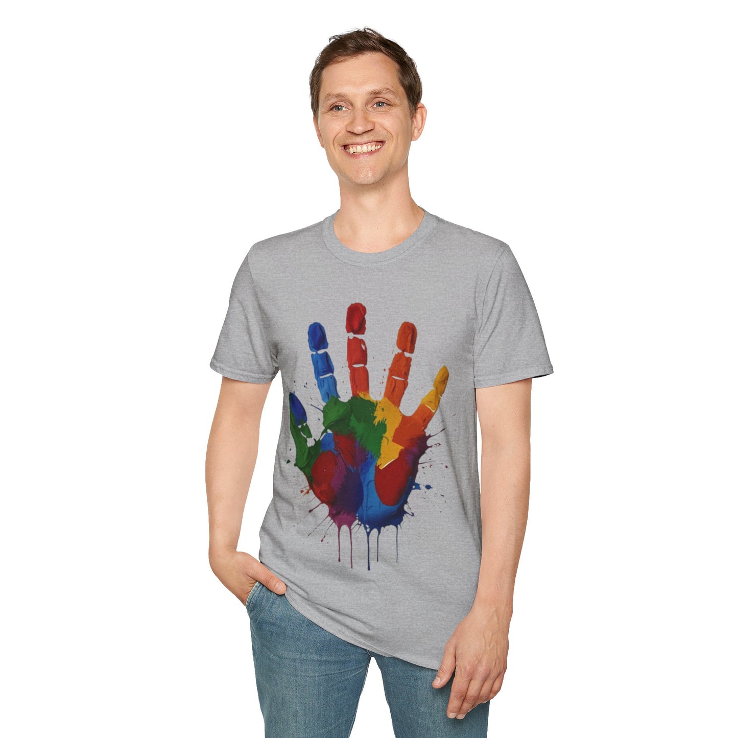 Colourful Messy Fingerprint - Unisex T-Shirt