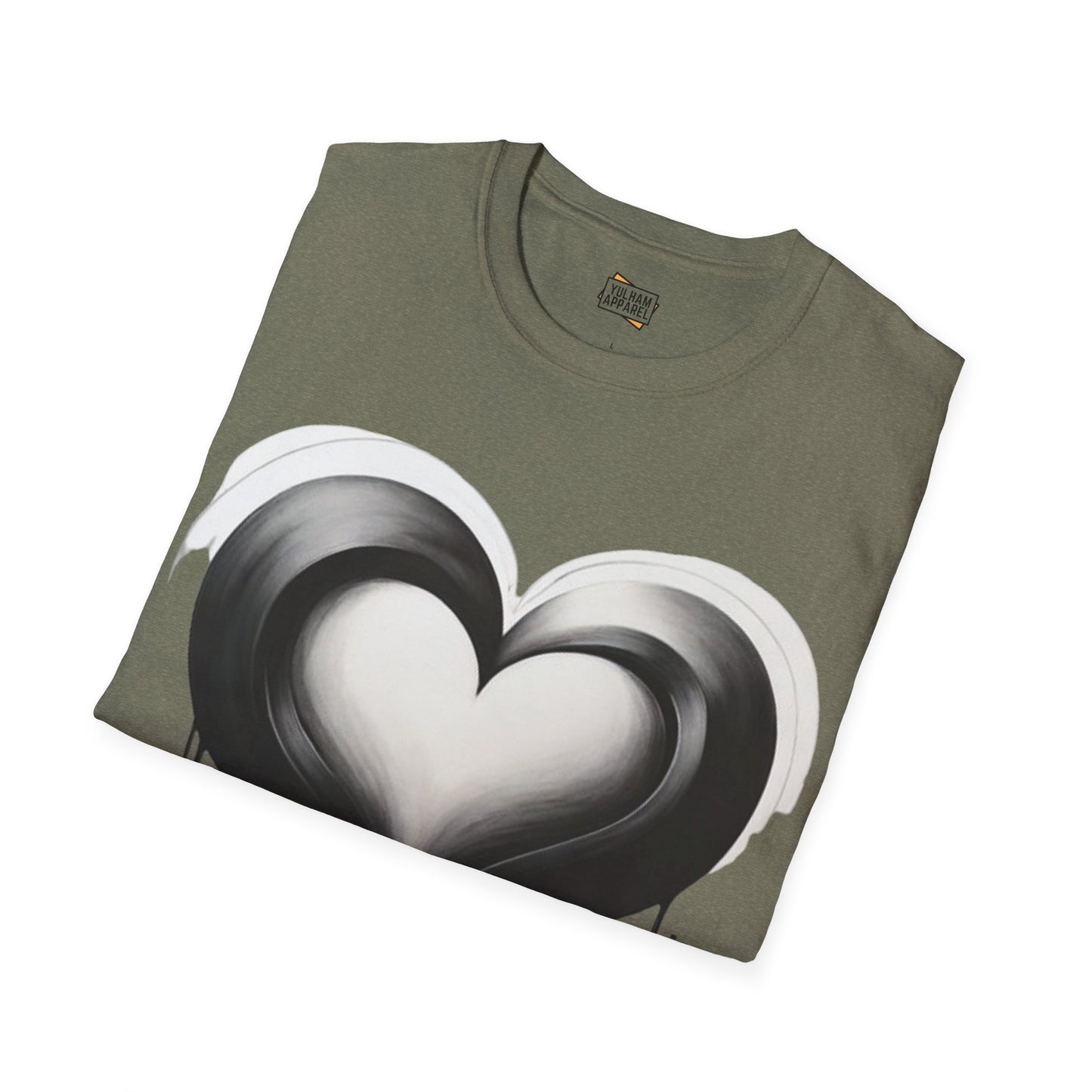 Black and White Heart - Unisex T-Shirt