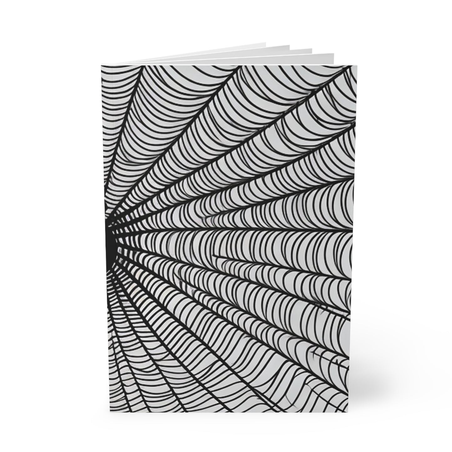 Spiders Web, Black and White - Softcover Notebook, A5