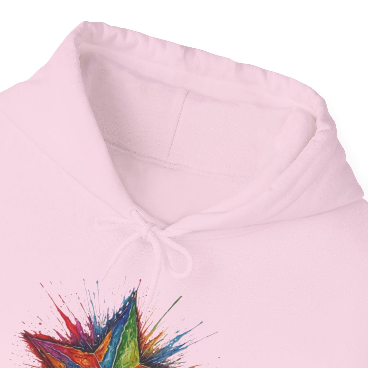 Burning Multicoloured Star - Unisex Hooded Sweatshirt