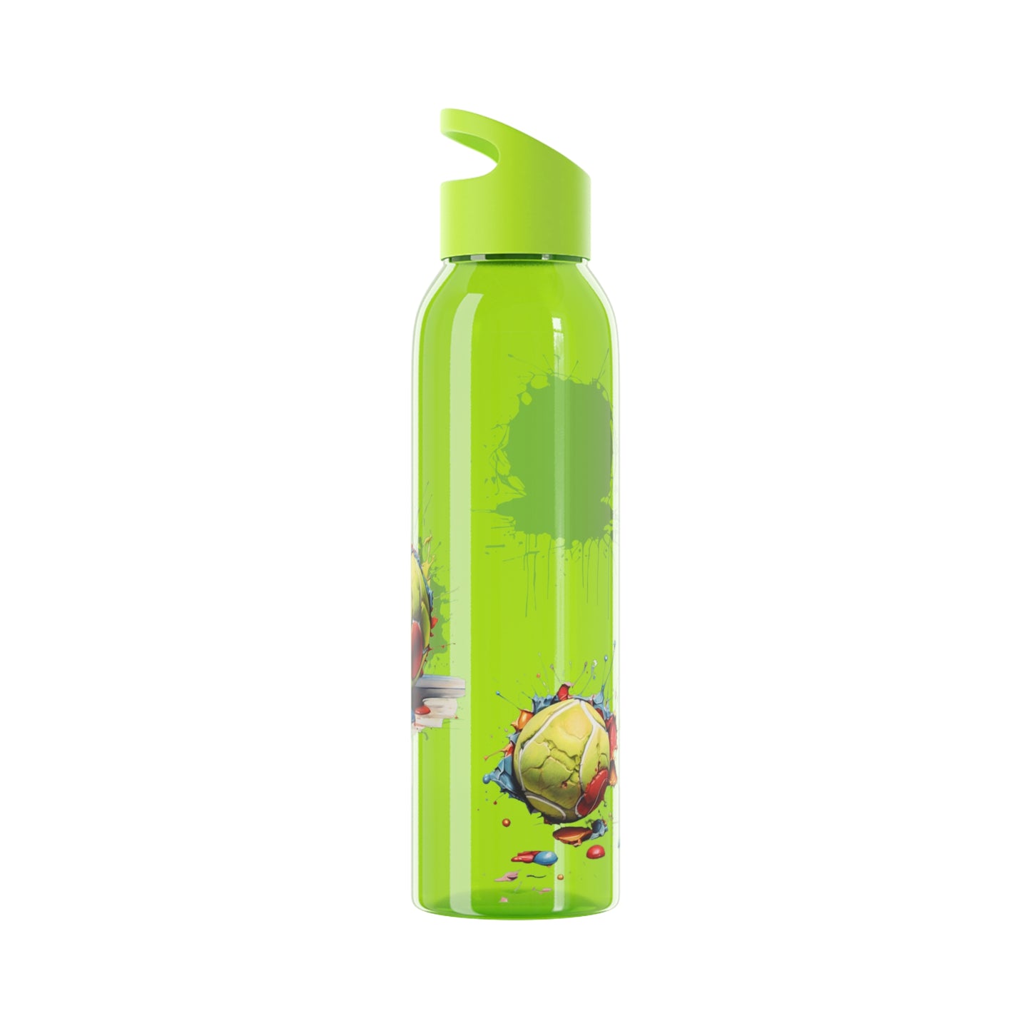 Colourful Messy Tennis Balls - Sky Water Bottle