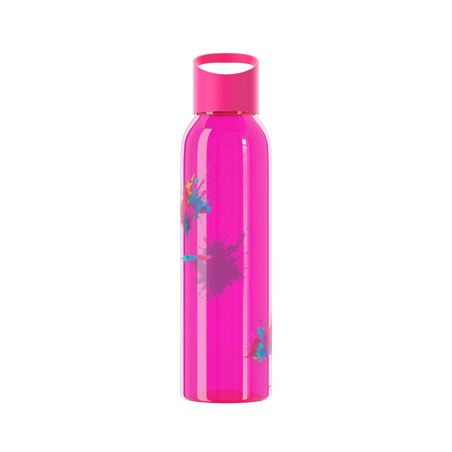 Colourful Paint Splatter - Sky Water Bottle