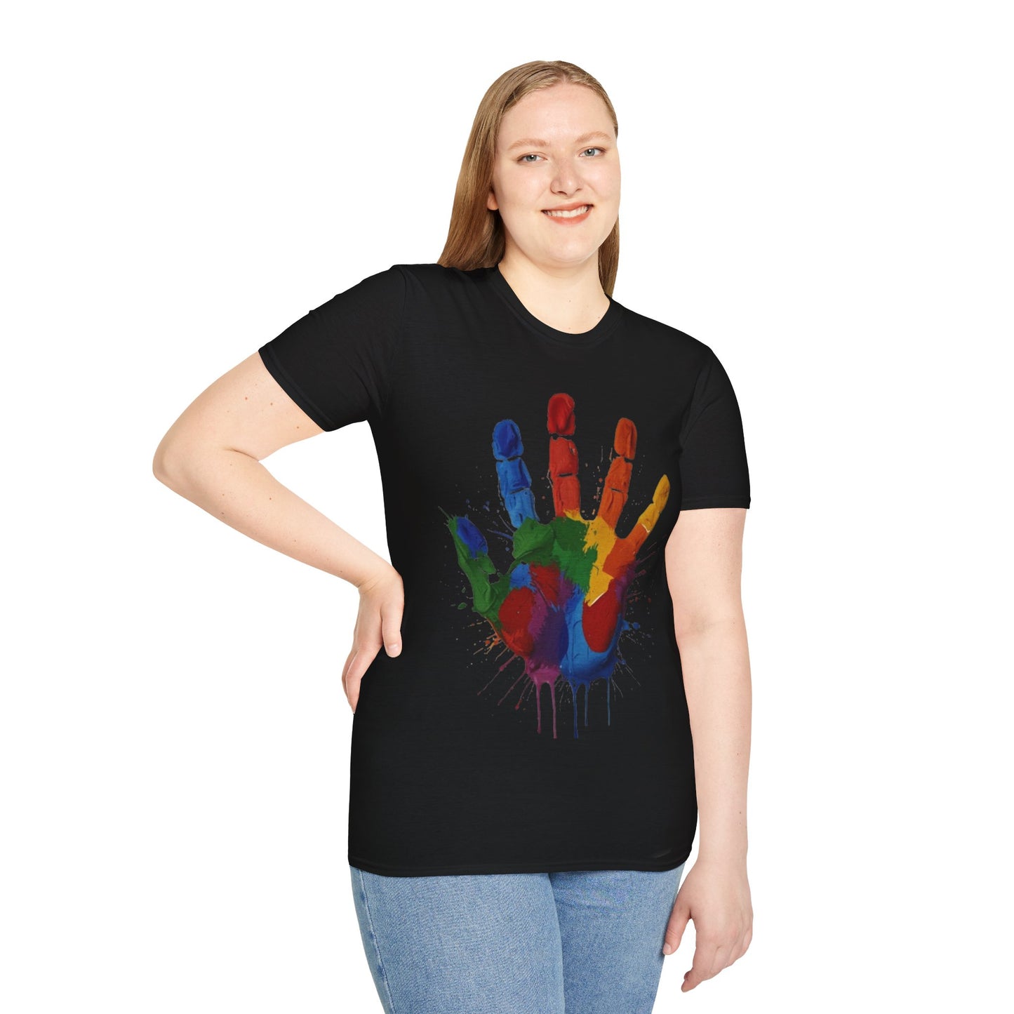 Colourful Messy Fingerprint - Unisex T-Shirt