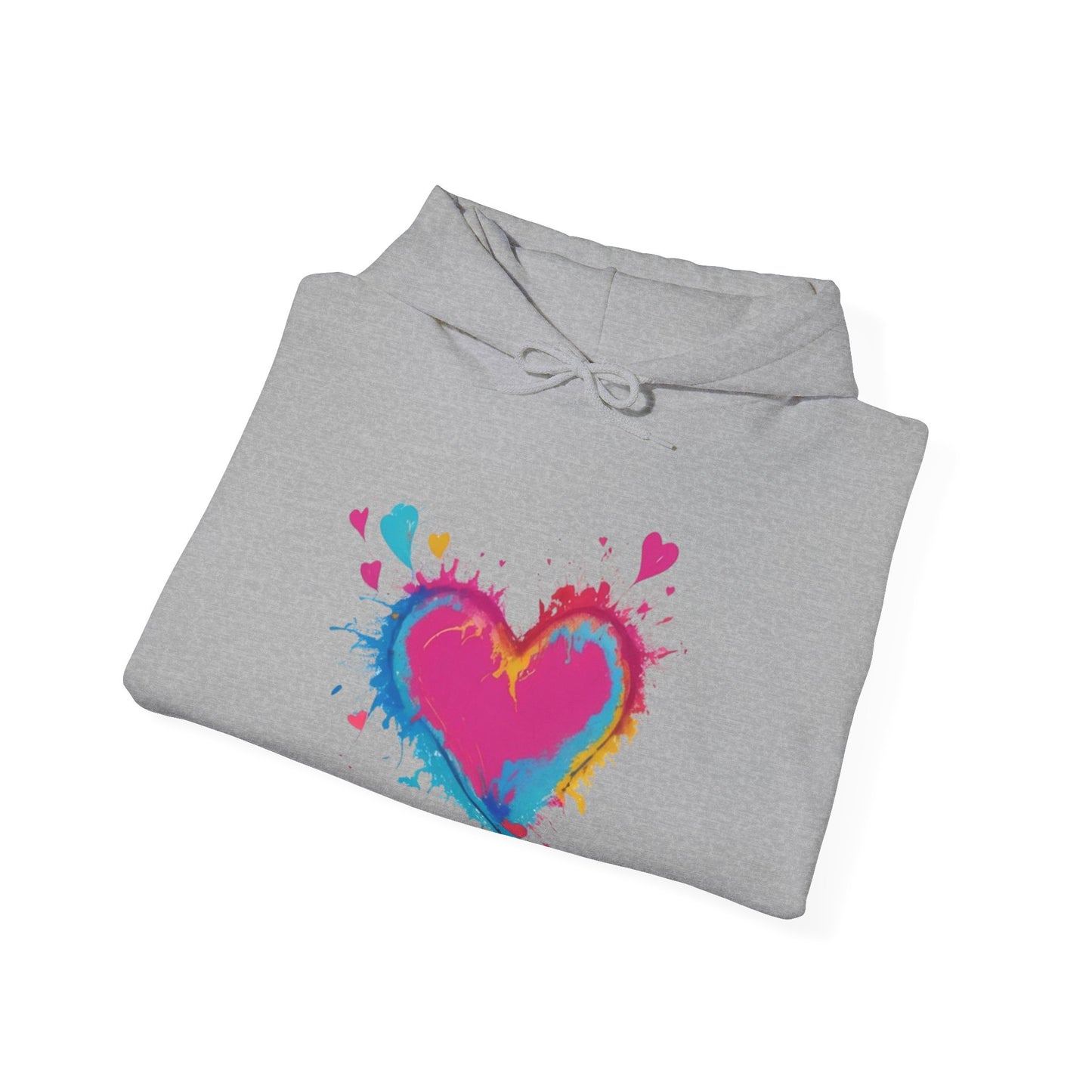 Colourful Love Heart - Unisex Hooded Sweatshirt