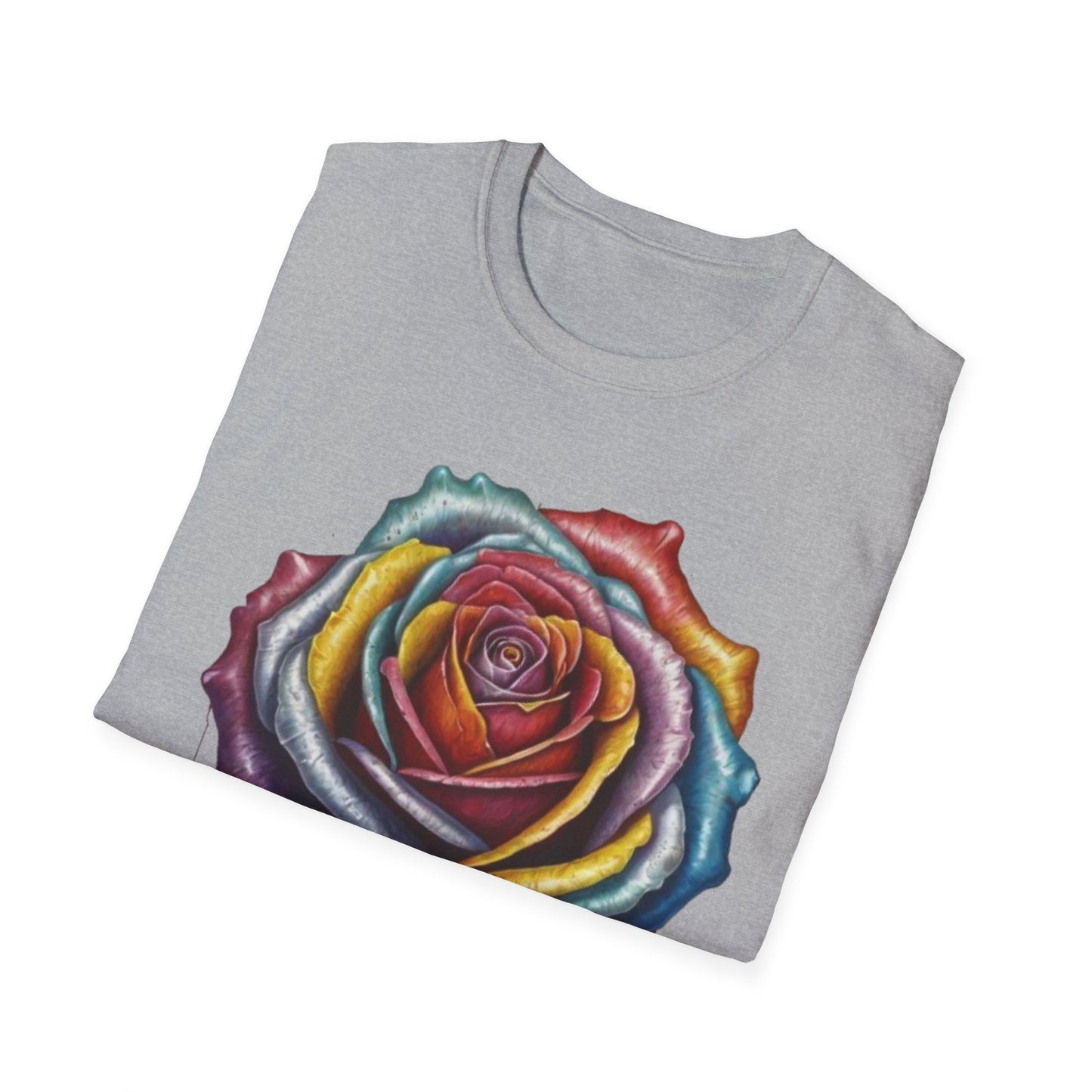 Messy Multicoloured Rose - Unisex T-Shirt