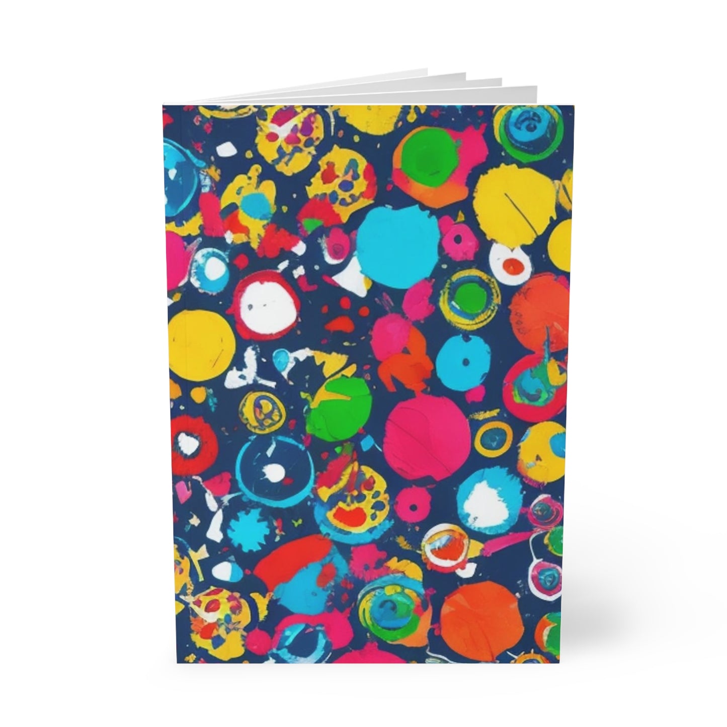 Messy Circle Art - Softcover Notebook, A5