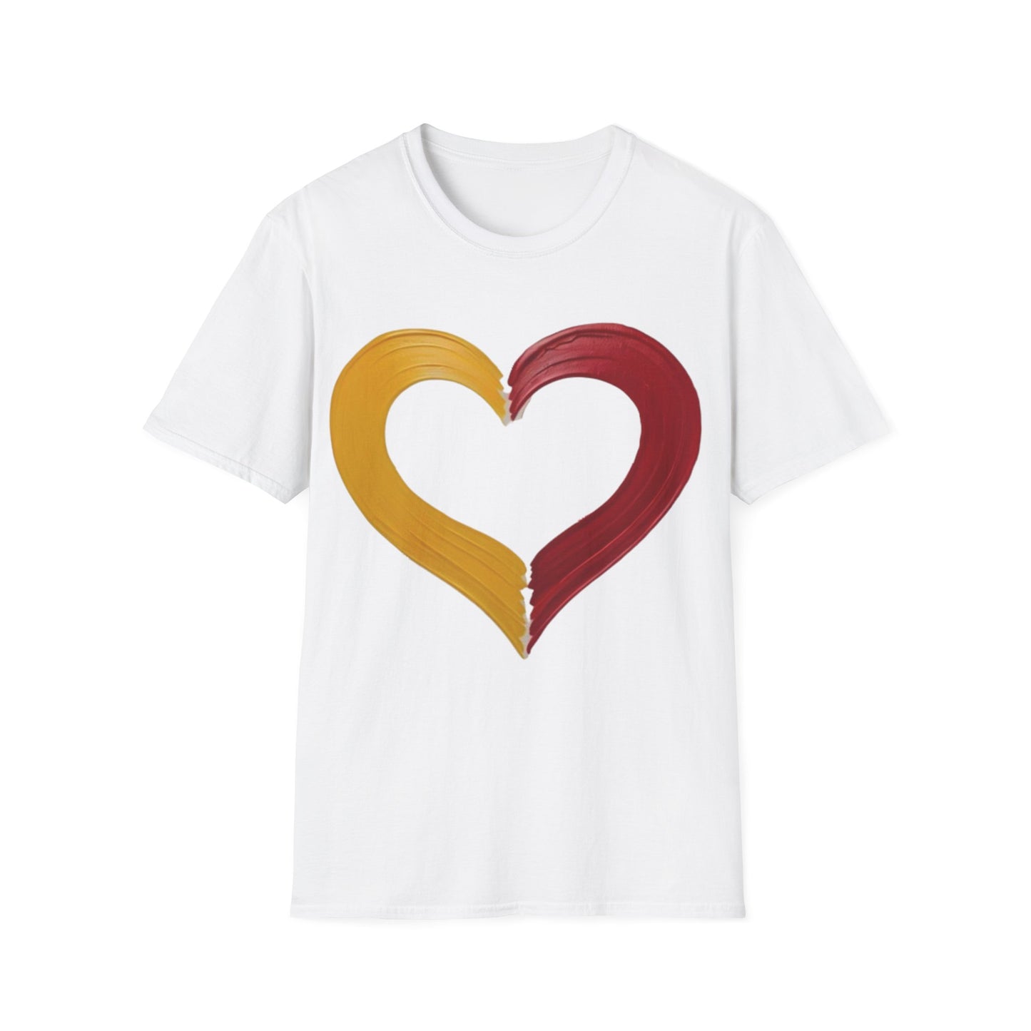 Yellow And Red Paint Love Heart - Unisex T-Shirt