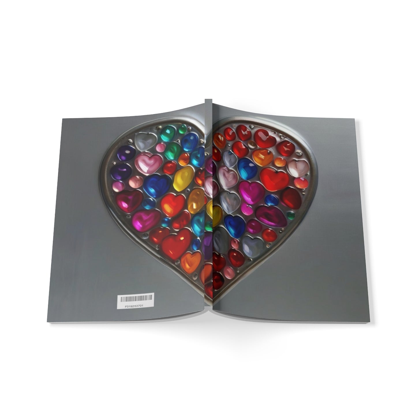 Silver Filled Love Heart - Softcover Notebook, A5