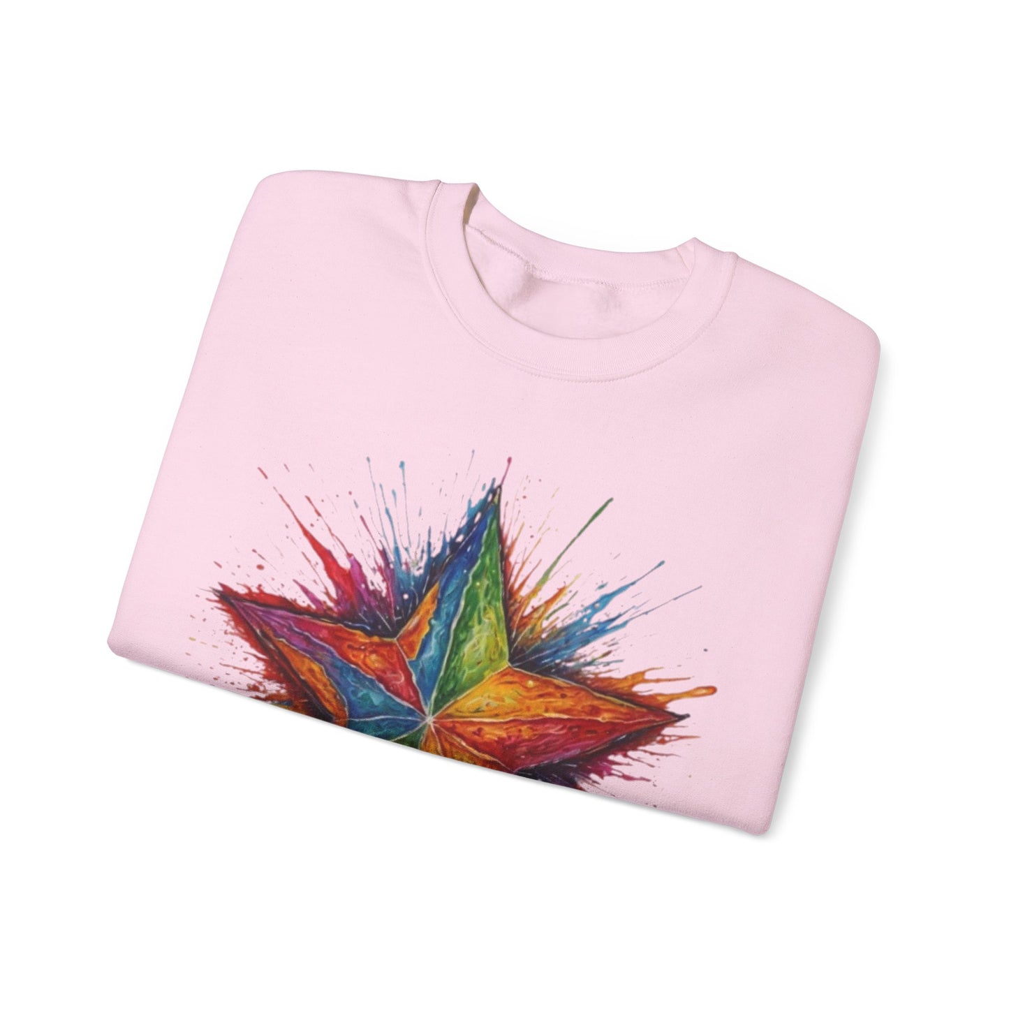 Burning Multicoloured Star - Unisex Crewneck Sweatshirt