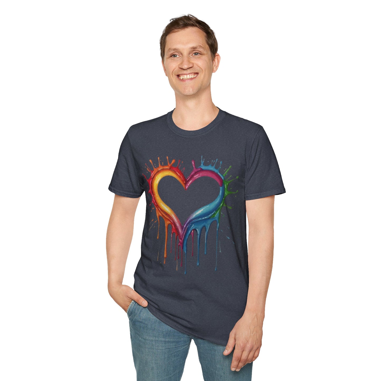 Messy Melting Love Heart - Unisex T-Shirt