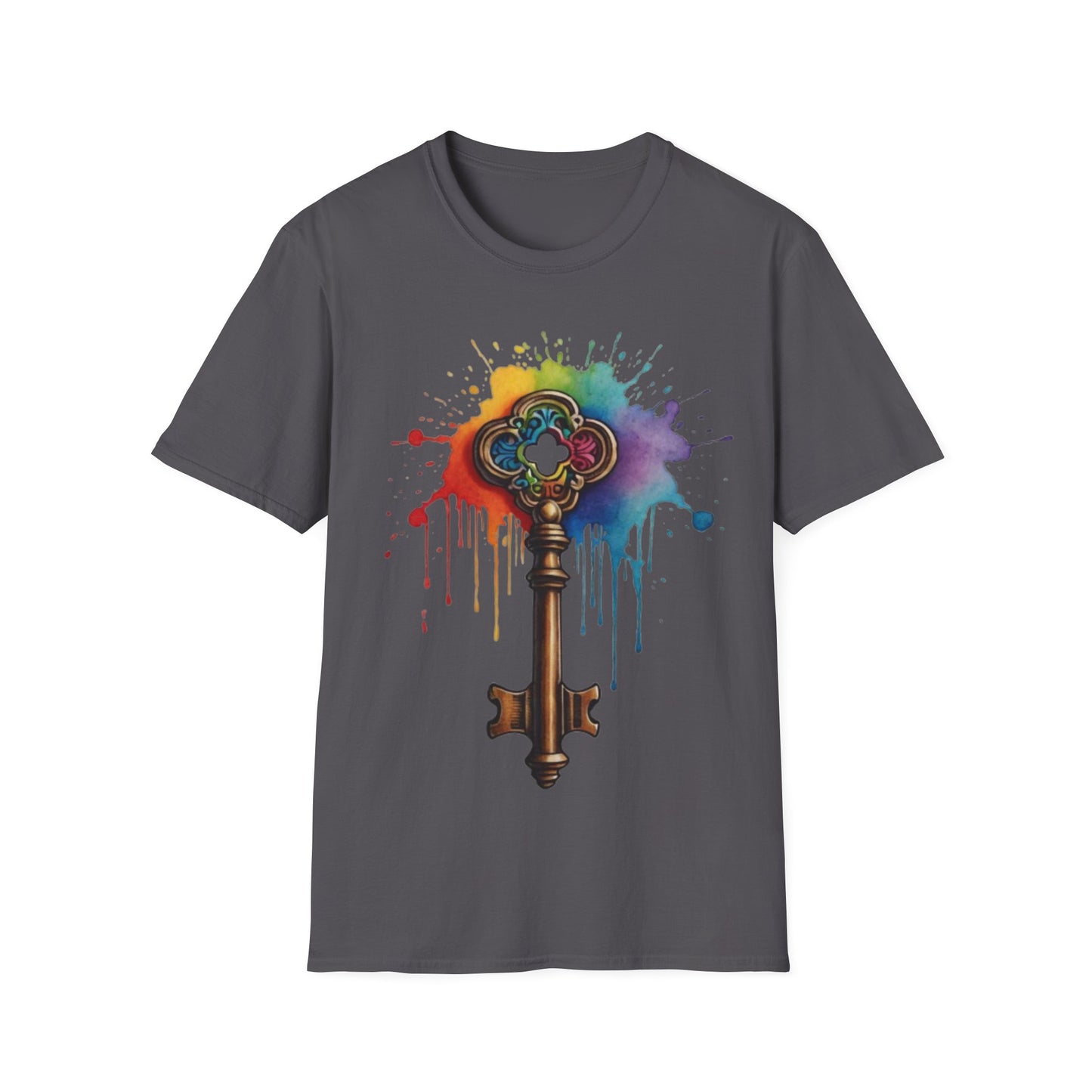 Colourful Messy Skeleton Key - Unisex T-Shirt