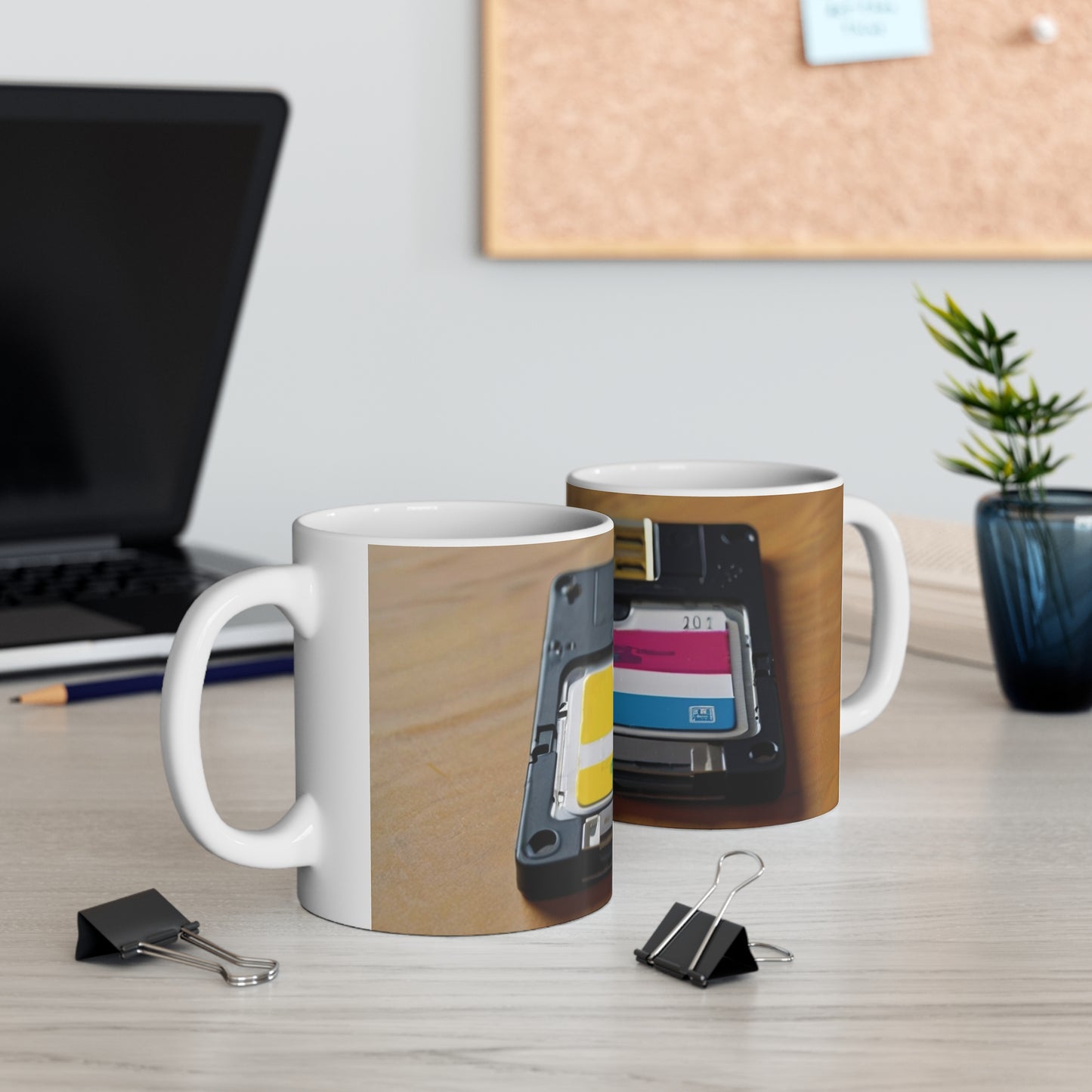 Colourful Floppy Disk Mug - Ceramic Coffee Mug 11oz