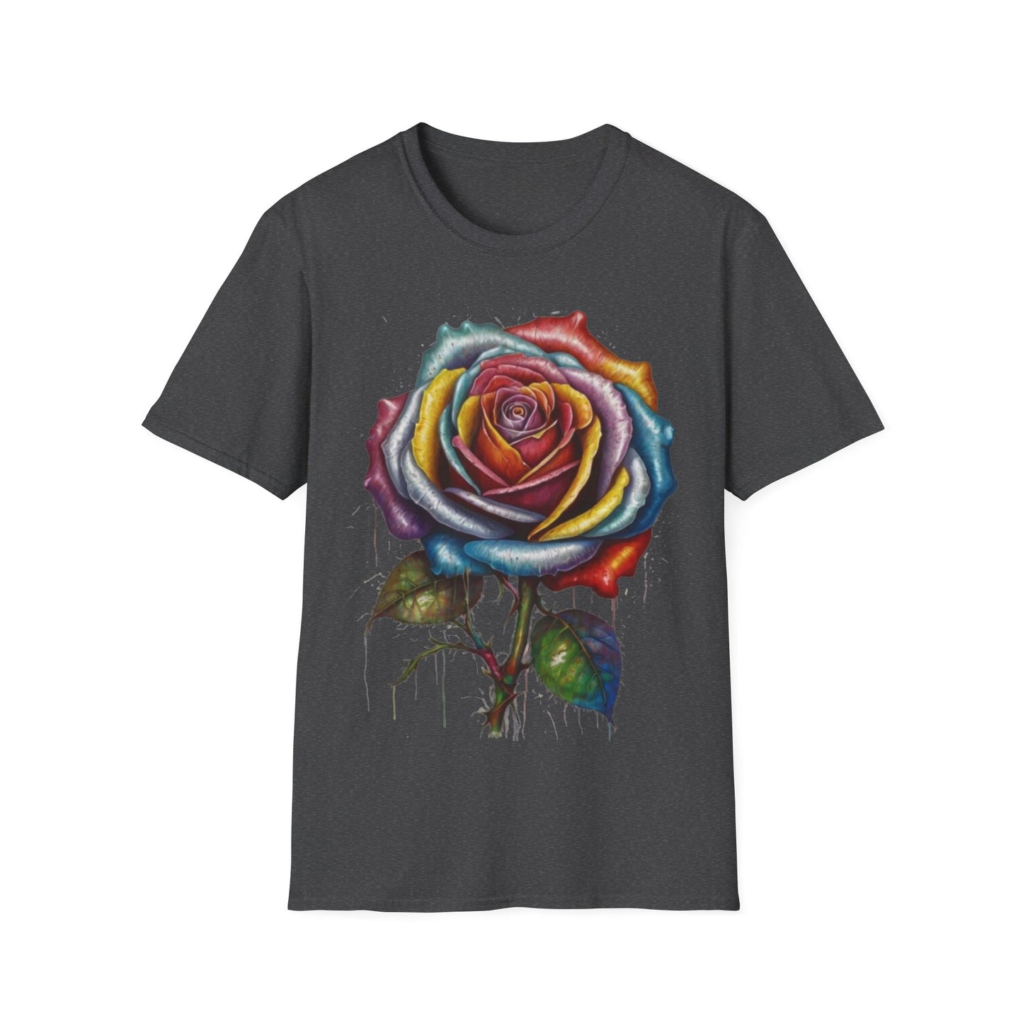 Messy Multicoloured Rose - Unisex T-Shirt