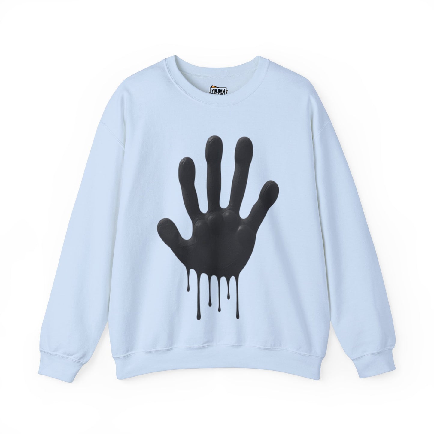 Black Hand Print - Unisex Crewneck Sweatshirt