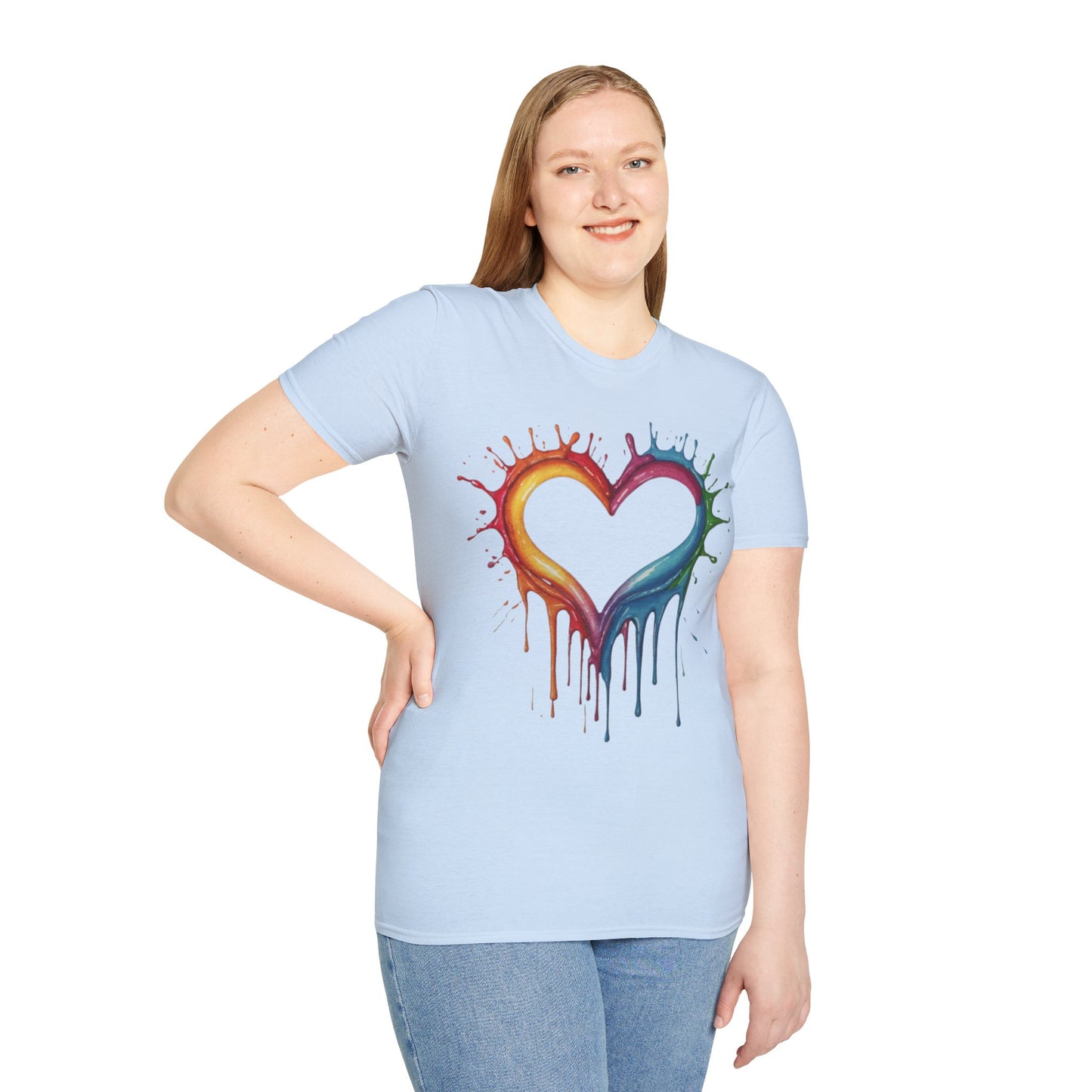 Messy Melting Love Heart - Unisex T-Shirt