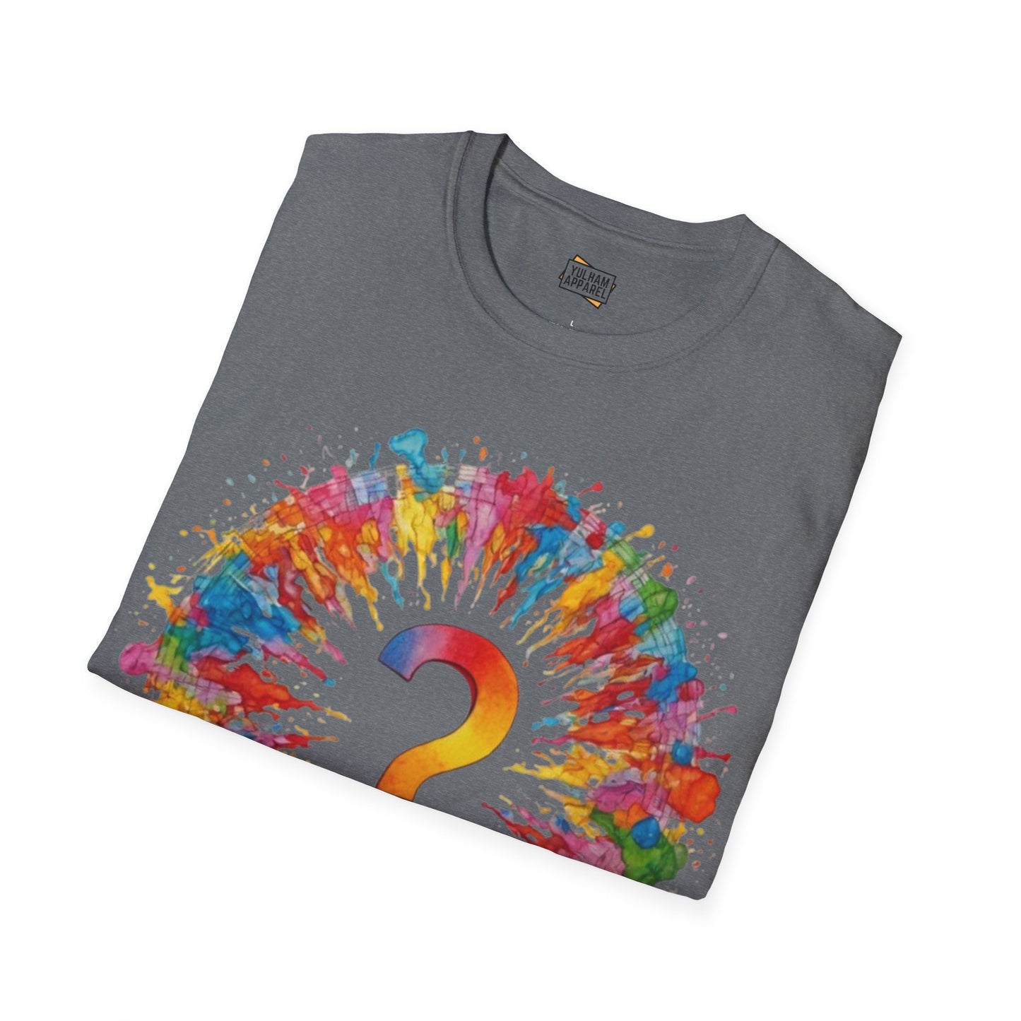 Colourful Messy Question Mark - Unisex T-Shirt