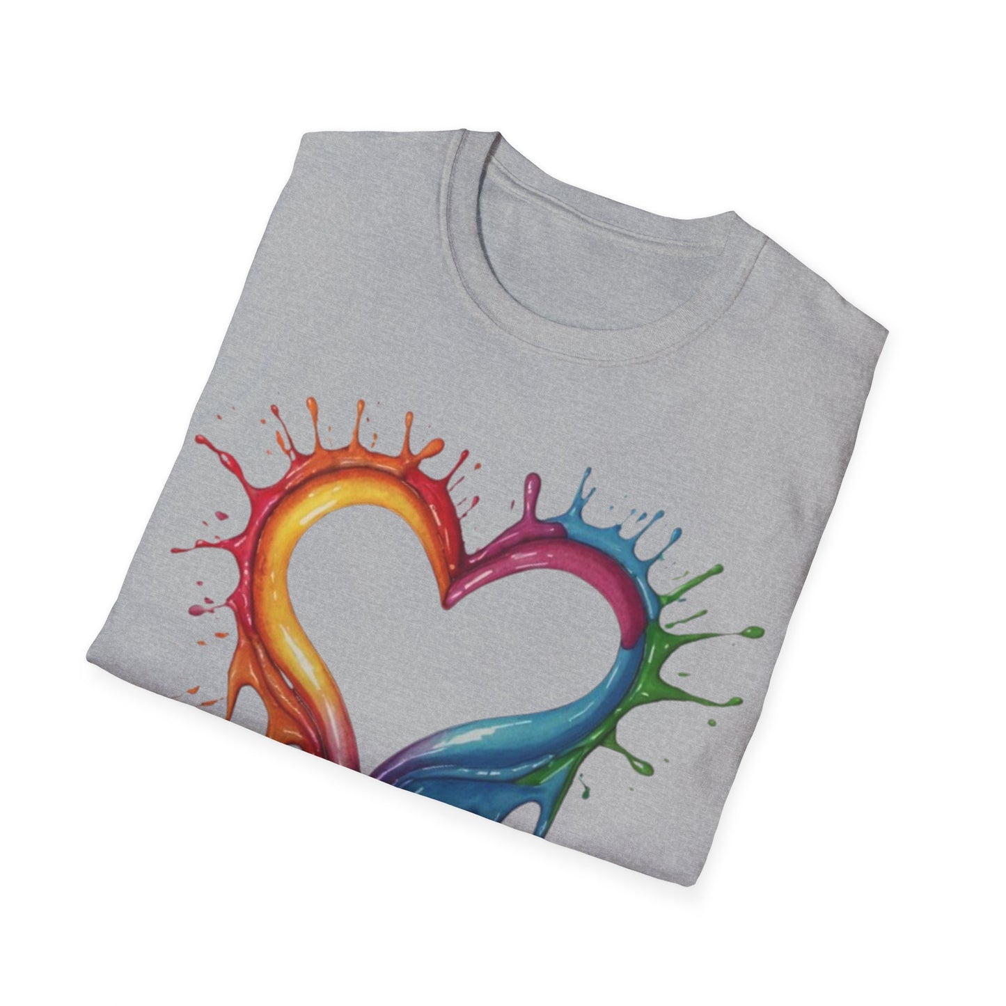 Messy Melting Love Heart - Unisex T-Shirt