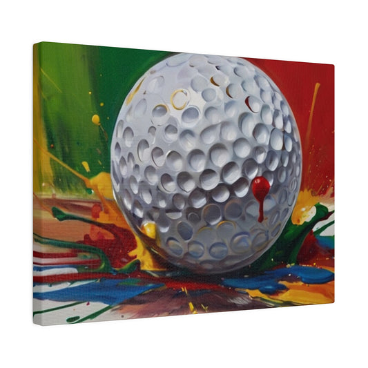 Golf Ball Colourful Background - Matte Canvas, Stretched, 0.75"