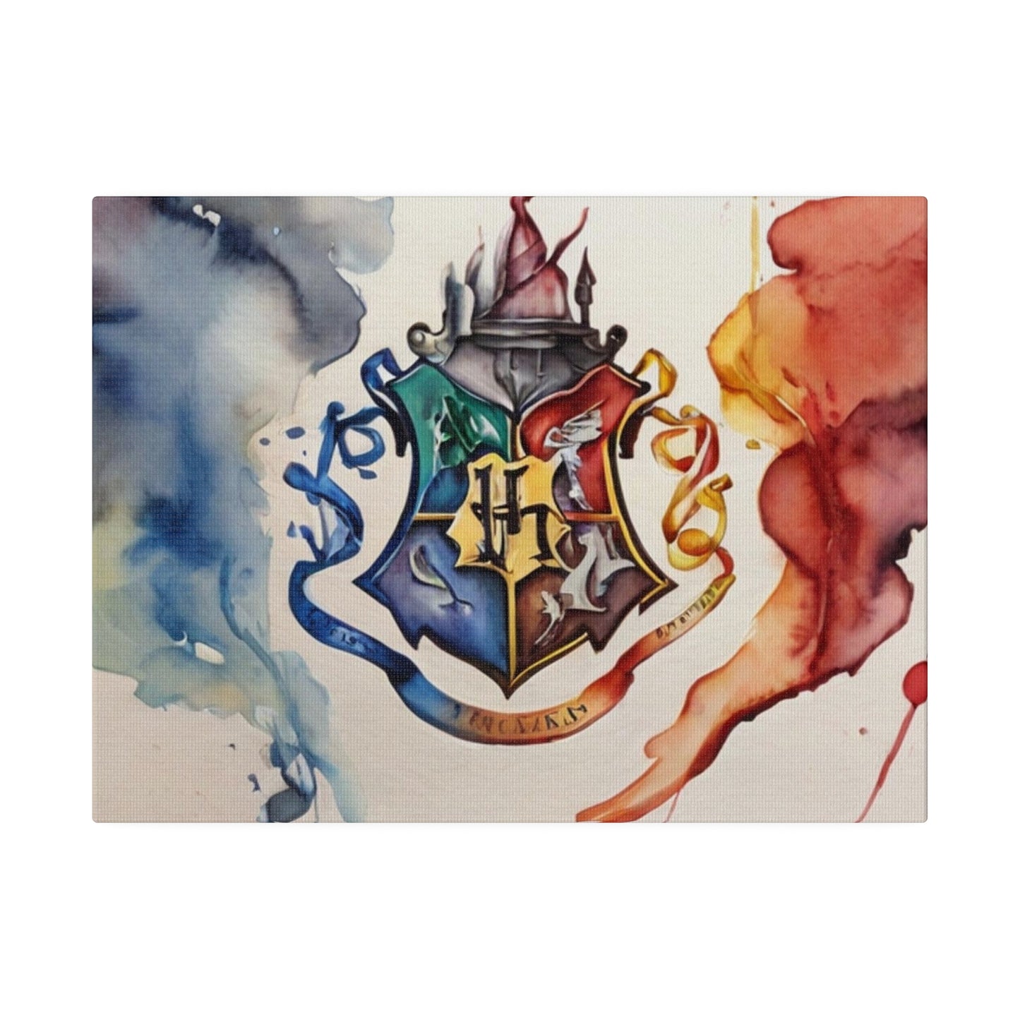 Watercolour Hogwarts Crescent Painting - Matte Canvas, Stretched, 0.75"