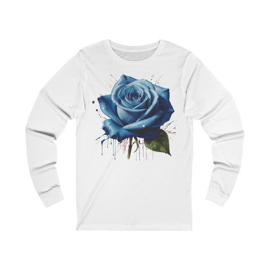 Messy Blue Rose - Unisex Long Sleeve T-Shirt