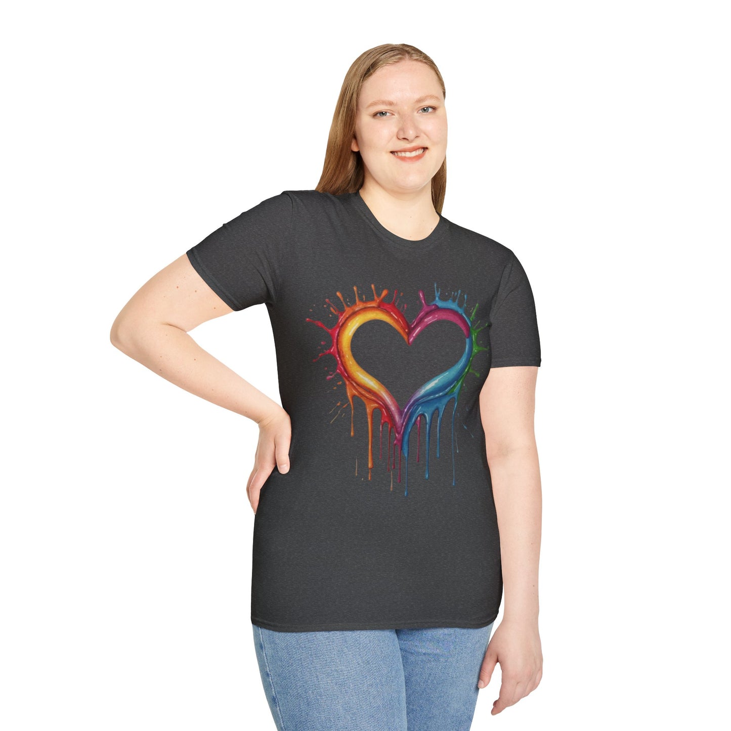 Messy Melting Love Heart - Unisex T-Shirt