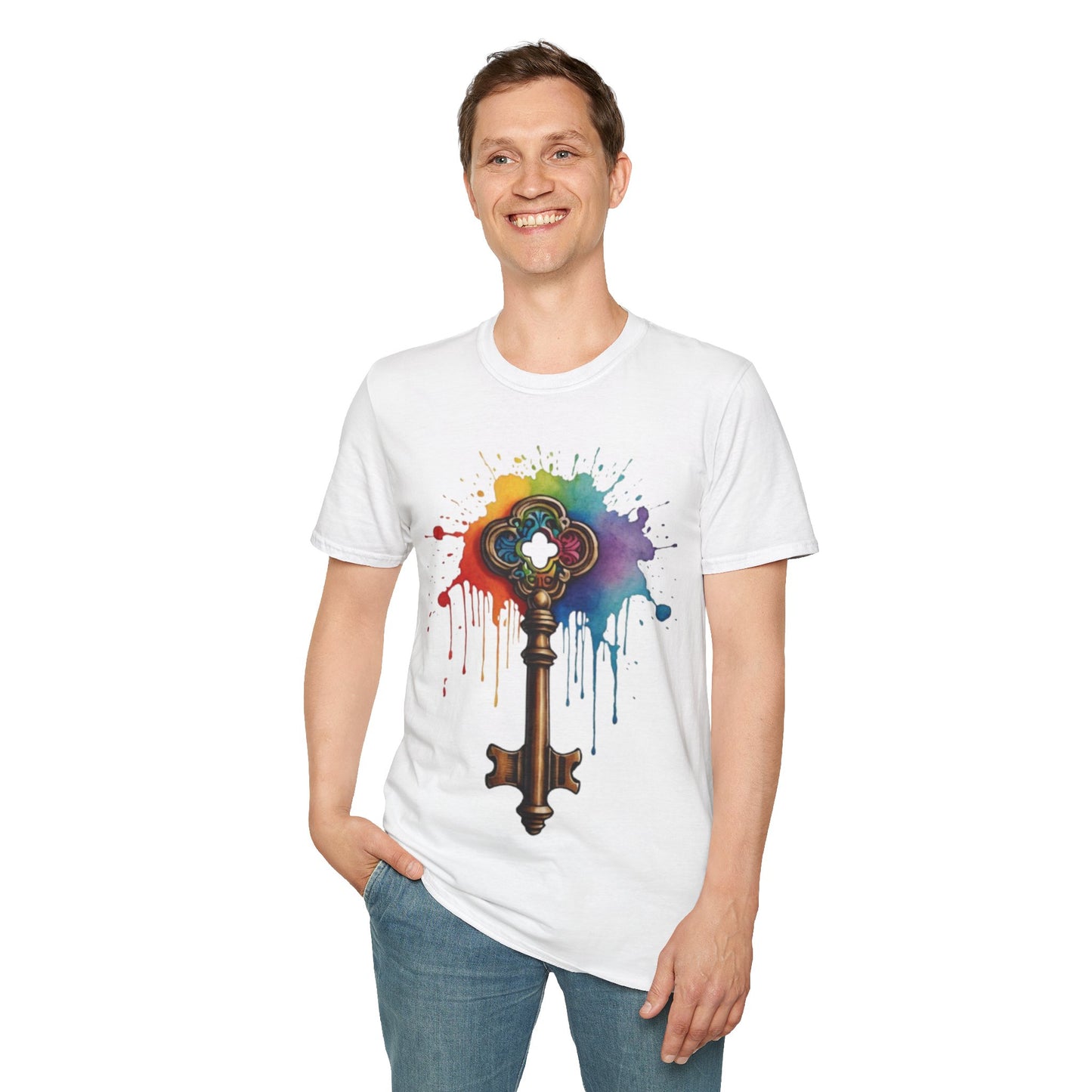 Colourful Messy Skeleton Key - Unisex T-Shirt