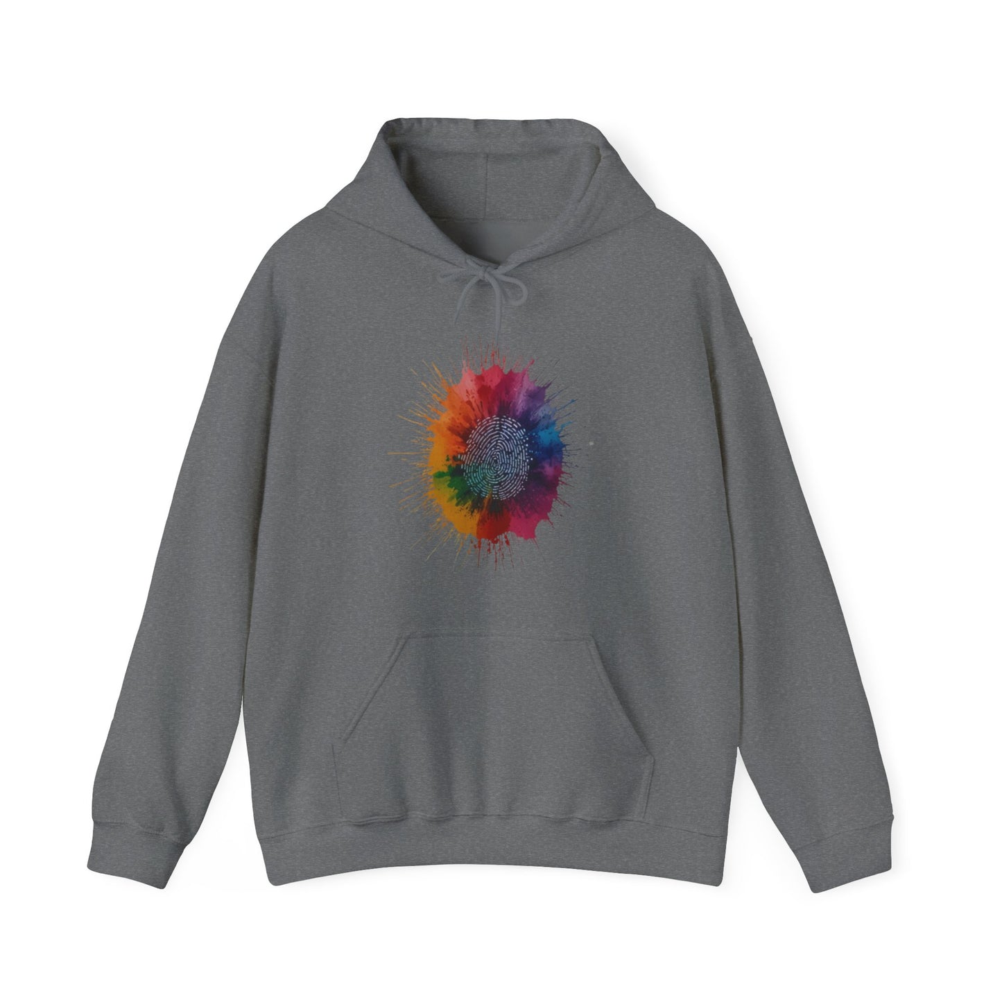 Colourful Messy Fingerprint - Unisex Hooded Sweatshirt