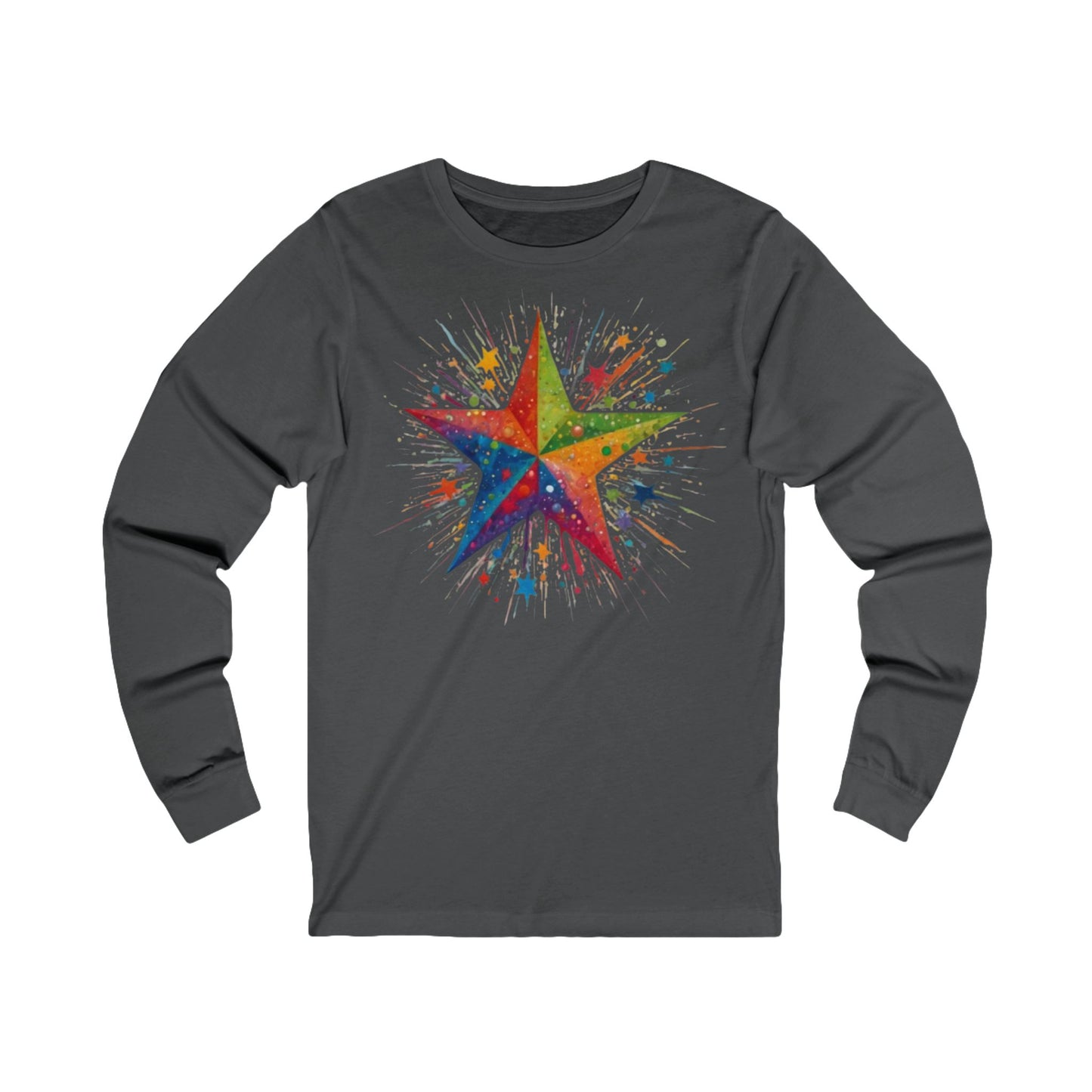 Exploding Messy Star - Unisex Long Sleeve T-Shirt