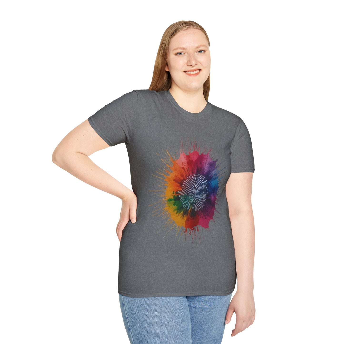 Colourful Messy Fingerprint - Unisex T-Shirt