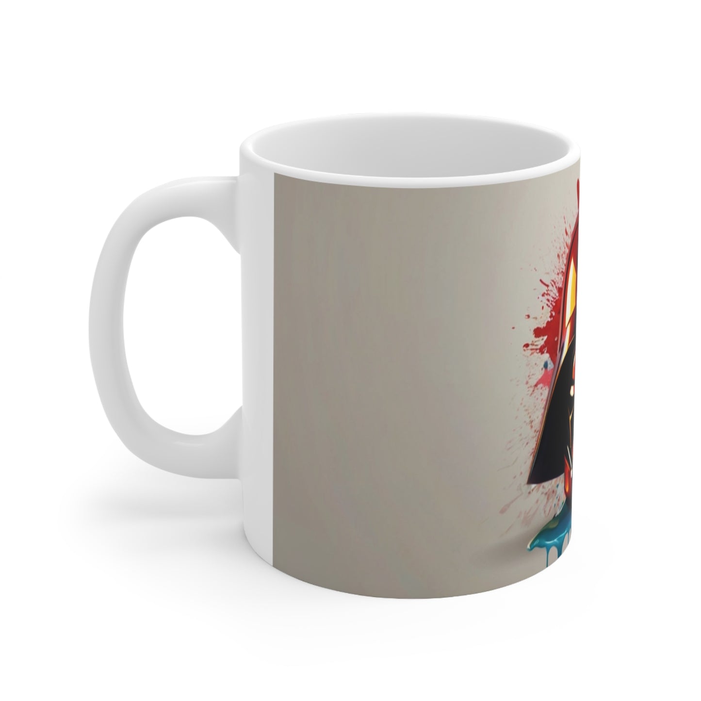 Darth Vader Paint Splatter Mug - Ceramic Coffee Mug 11oz