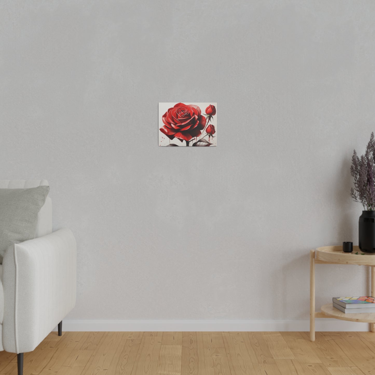 Messy Red Rose - Matte Canvas, Stretched, 0.75"