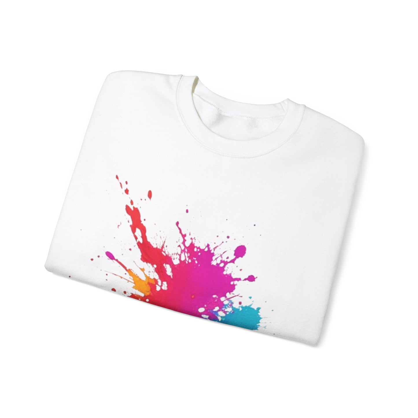 Colourful Splatter Art - Unisex Crewneck Sweatshirt