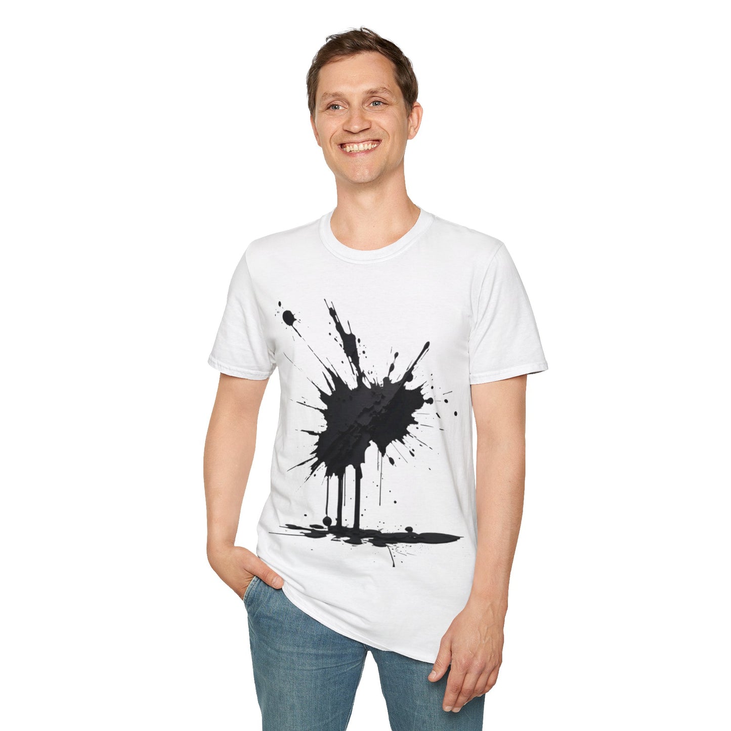 Black Paint Splatter - Unisex T-Shirt