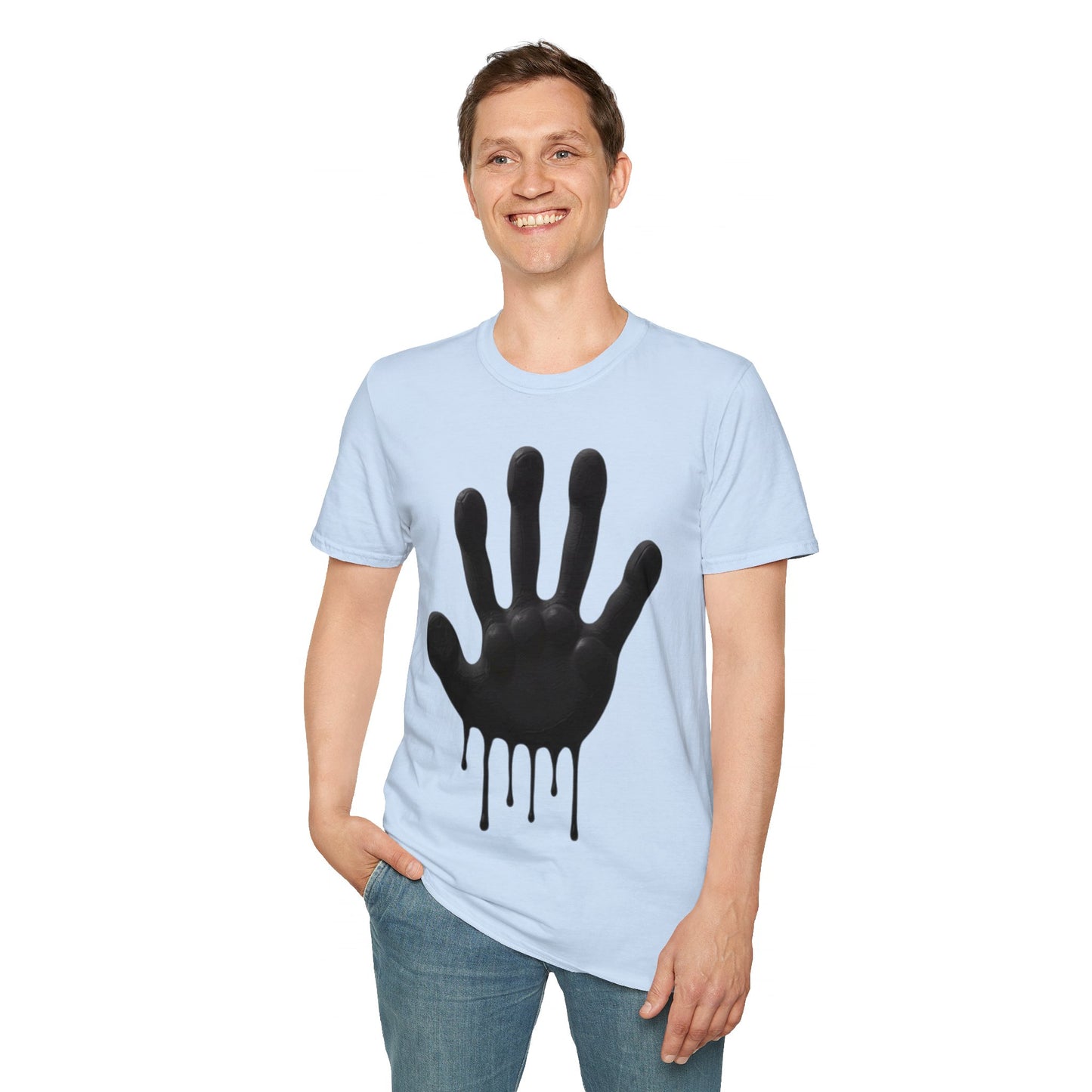 Black Hand Print Art - Unisex T-Shirt