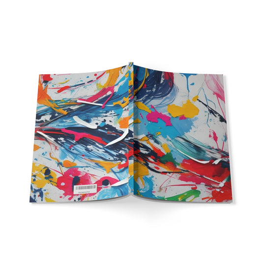 Colourful Splatter Art - Softcover Notebook, A5