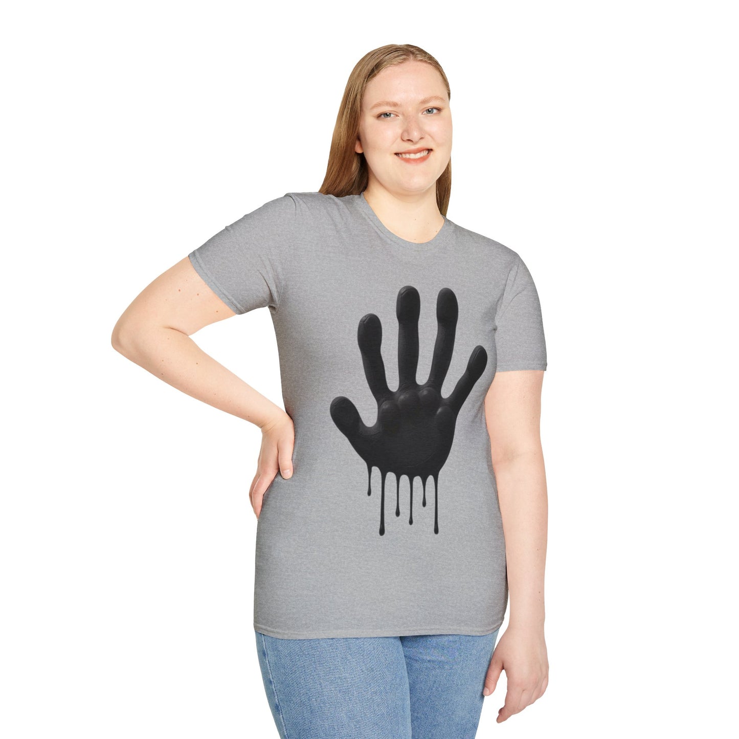 Black Hand Print Art - Unisex T-Shirt