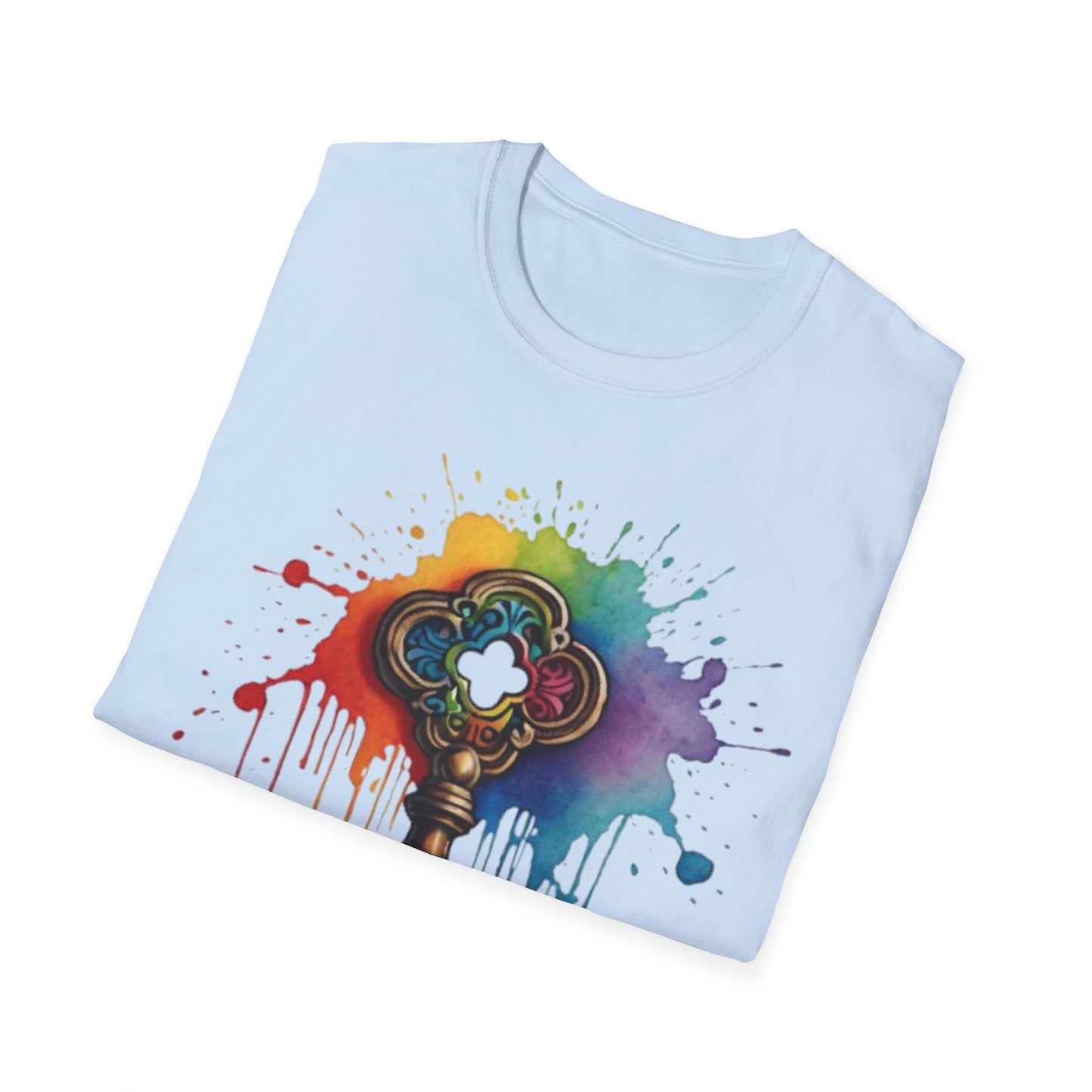 Colourful Messy Skeleton Key - Unisex T-Shirt