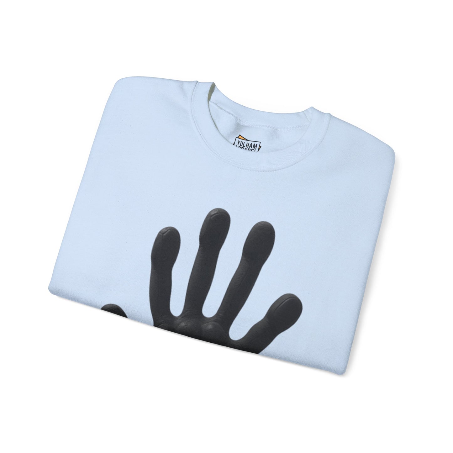 Black Hand Print - Unisex Crewneck Sweatshirt