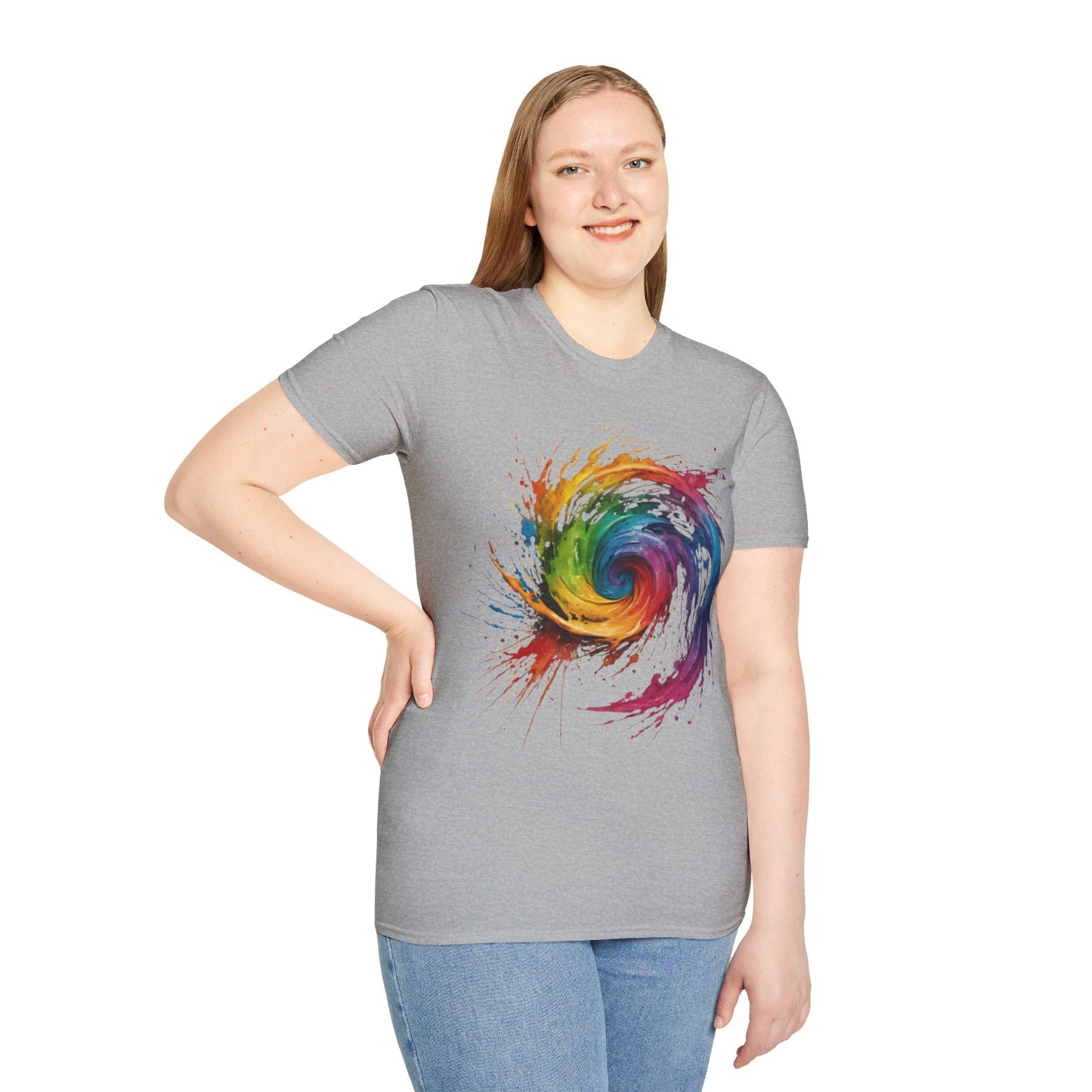 Colourful Messy Swirly Pattern - Unisex T-Shirt