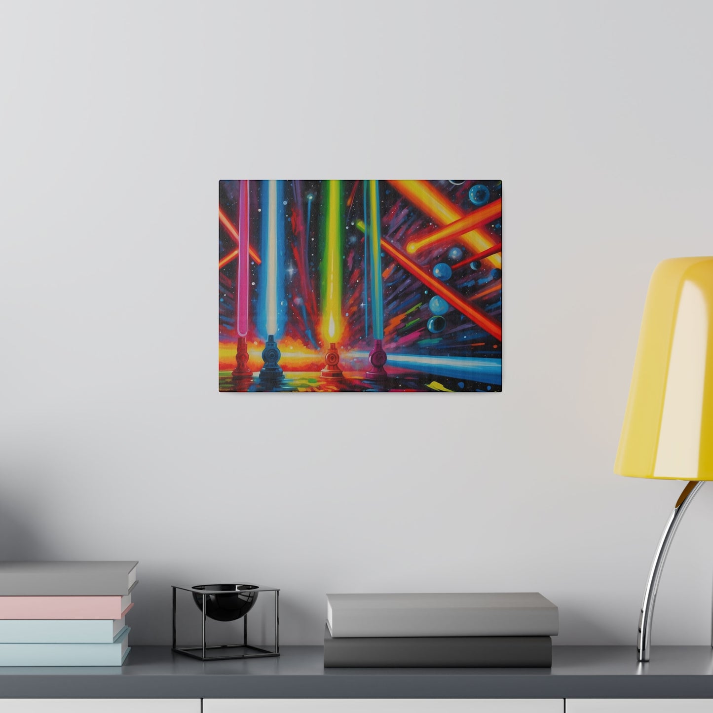 Colourful Lightsabres Canvas - Matte Canvas, Stretched, 0.75"