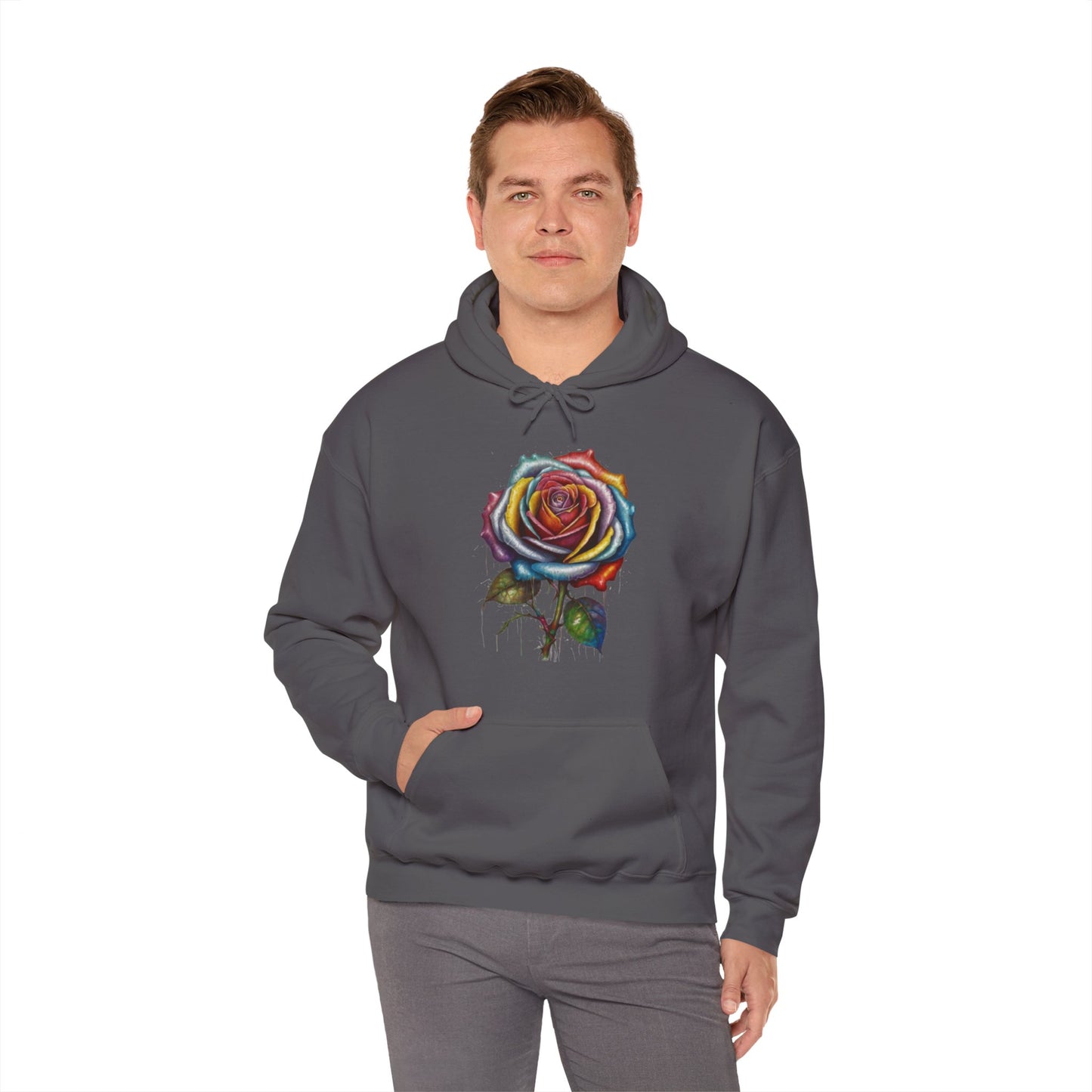 Messy Multicoloured Rose - Unisex Hooded Sweatshirt