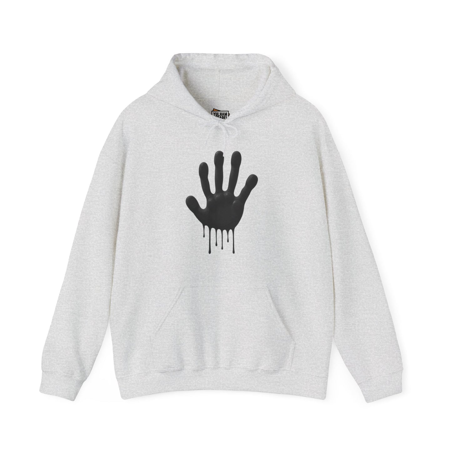 Black Hand Print Art - Unisex Hooded Sweatshirt