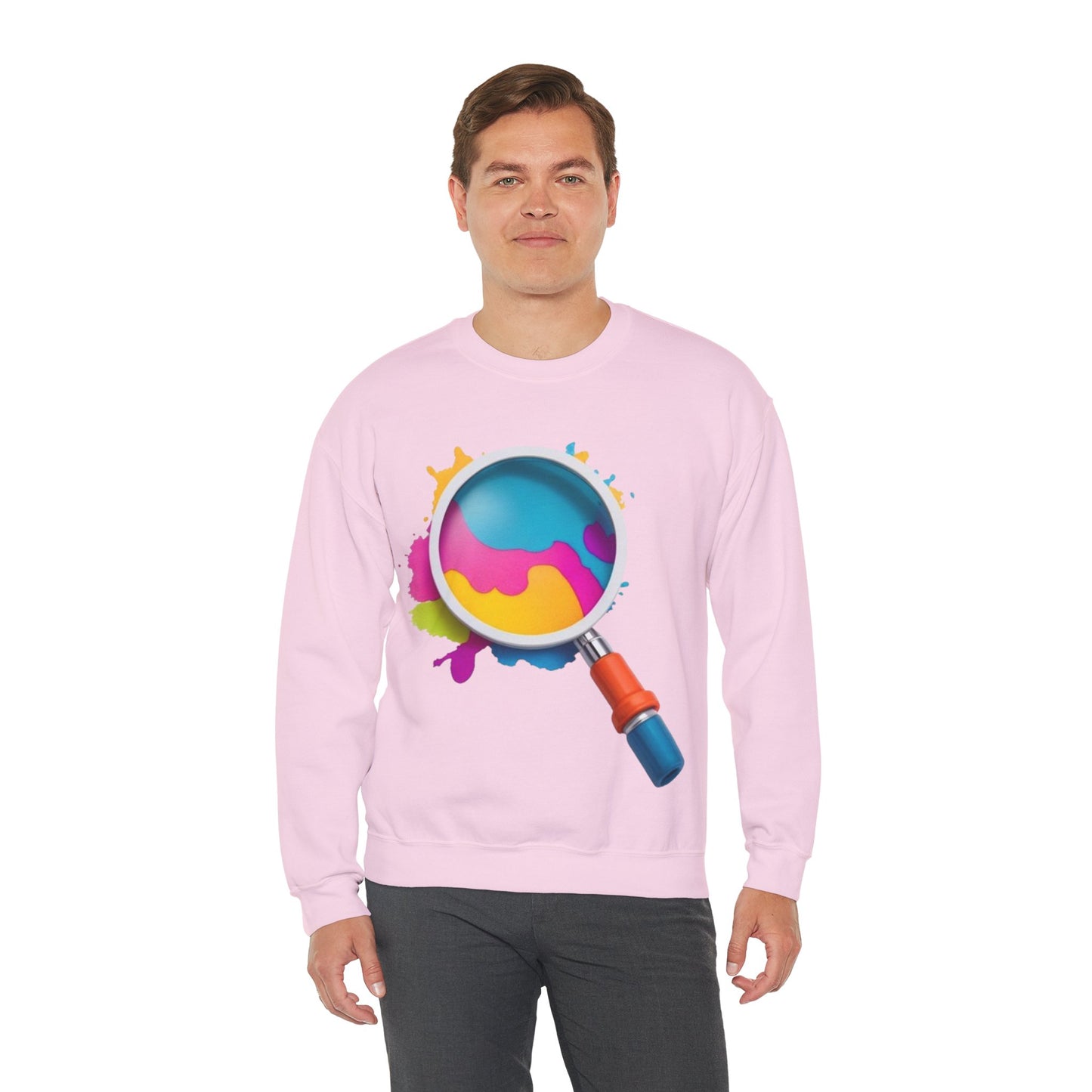 Colourful Magnifying Glass - Unisex Crewneck Sweatshirt