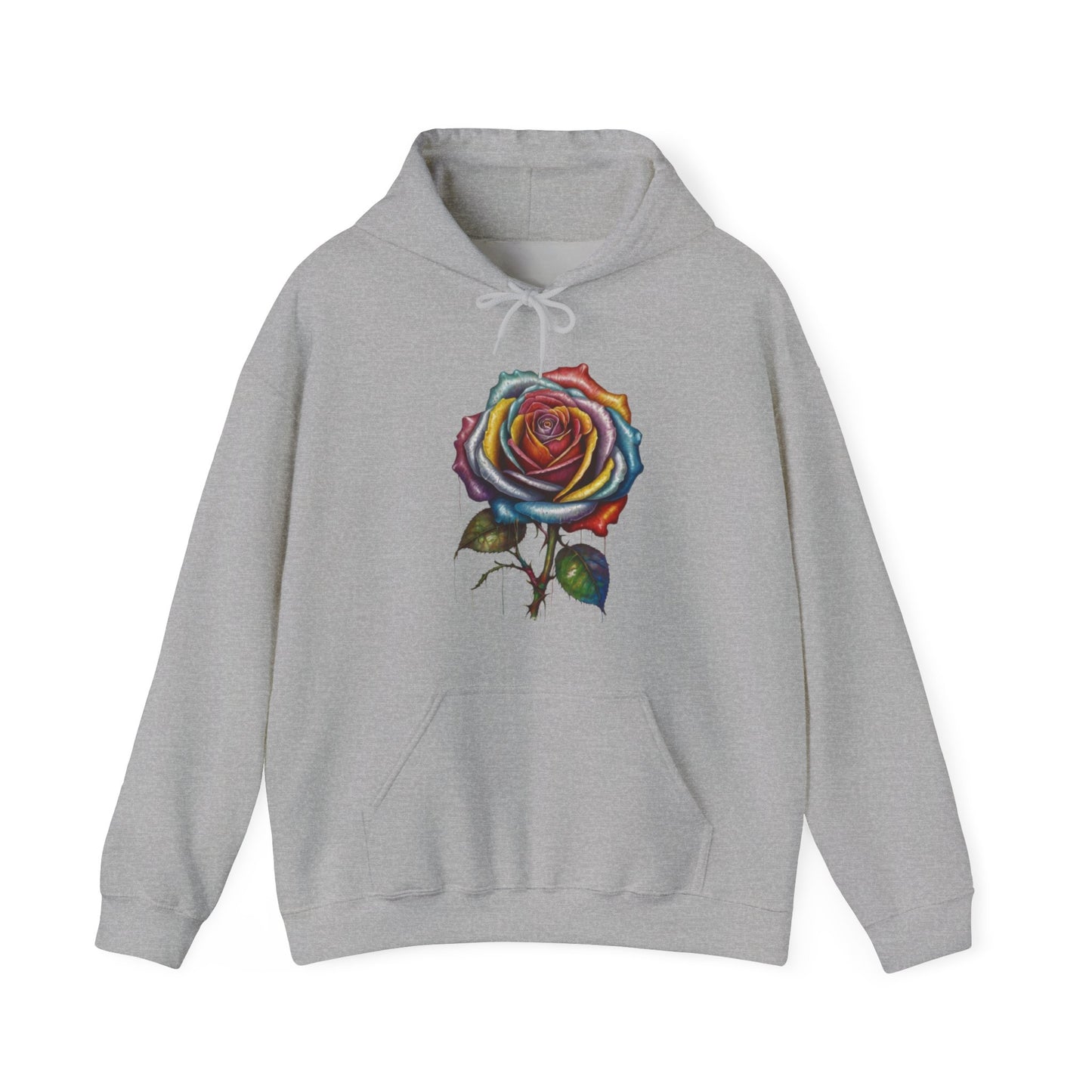 Messy Multicoloured Rose - Unisex Hooded Sweatshirt