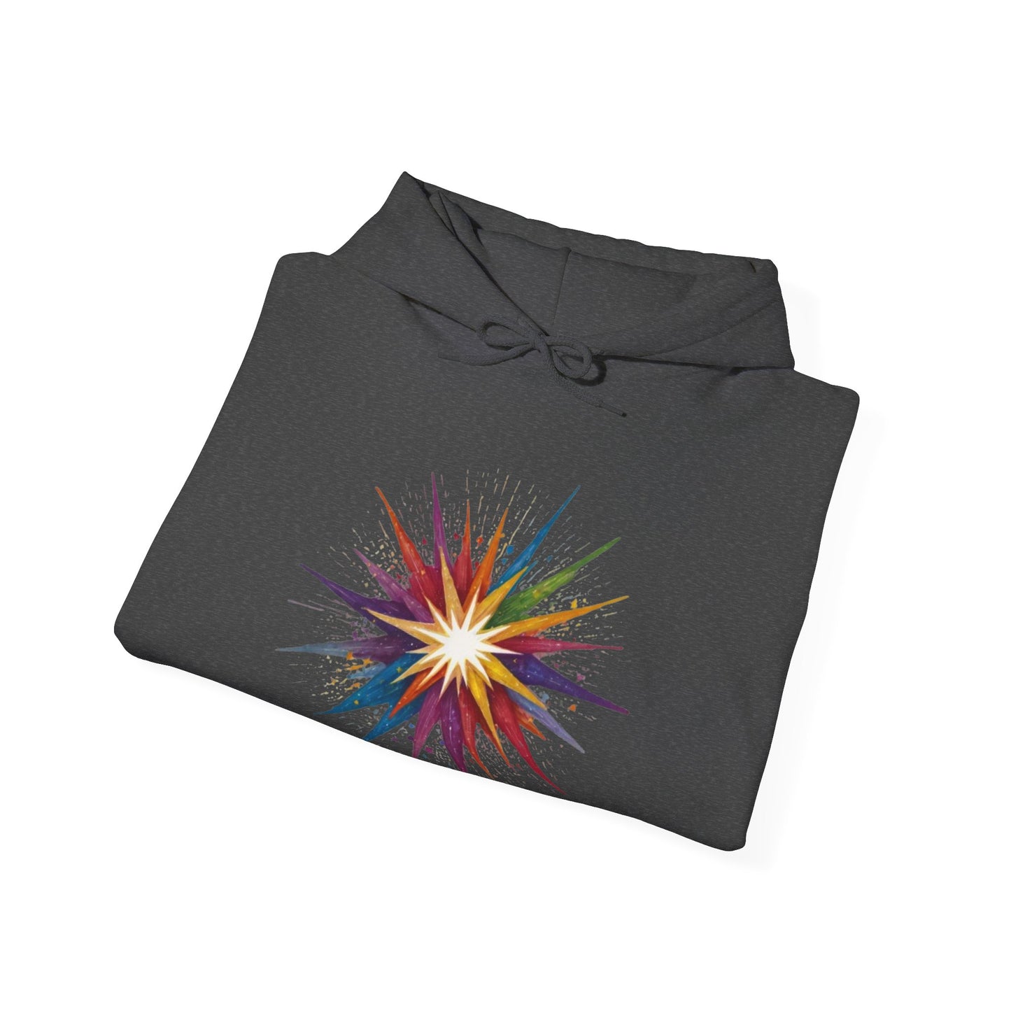 Colourful Exploding Star - Unisex Hooded Sweatshirt