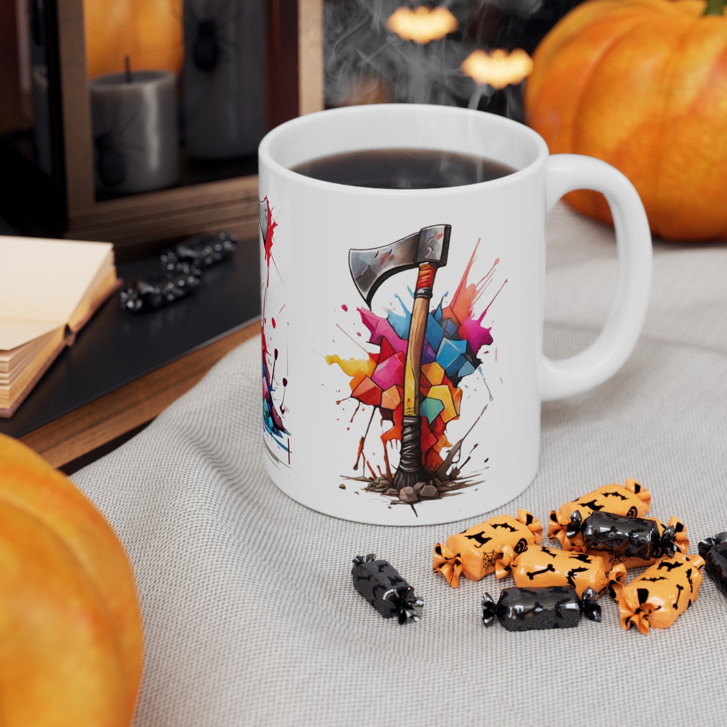 Colourful Messy Pickaxe Mug - Ceramic Coffee Mug 11oz