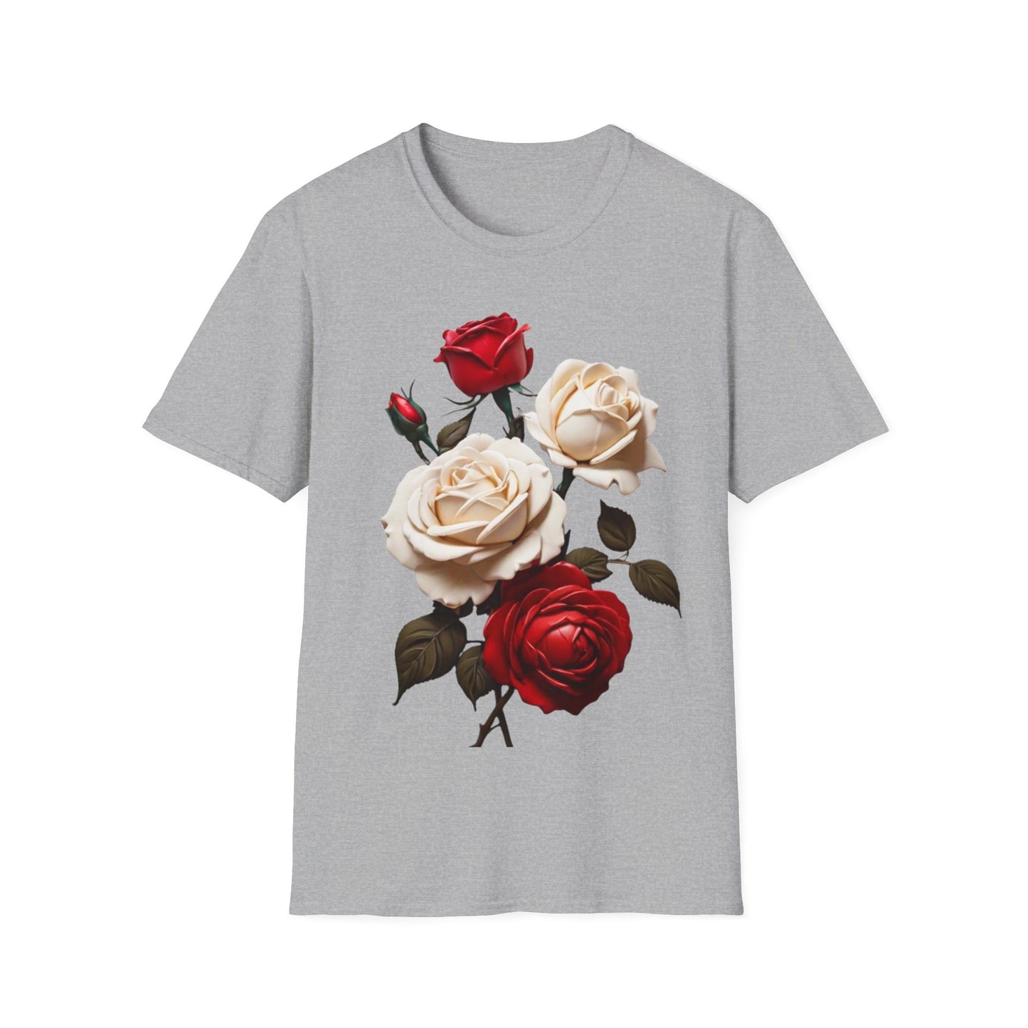 Red and White Roses - Unisex T-Shirt