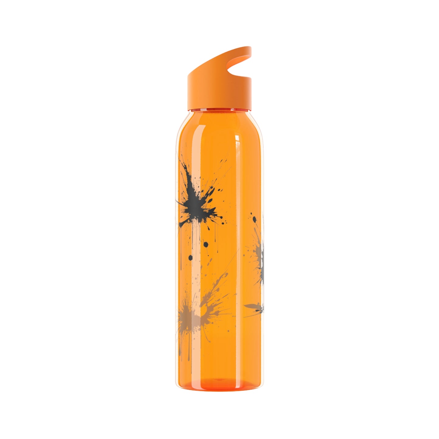 Black Paint Splatter - Sky Water Bottle